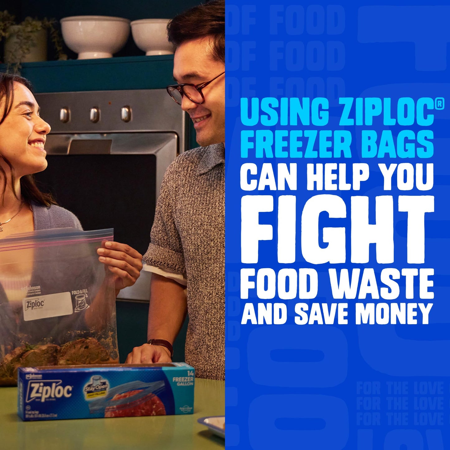 Ziploc® Medium and Large Freezer Bags, Prevents Freezer Burn, Microwave & Freezer Safe, New Stay-Open Design, Stand-Up Bottom, BPA Free, Value Pack 3pk