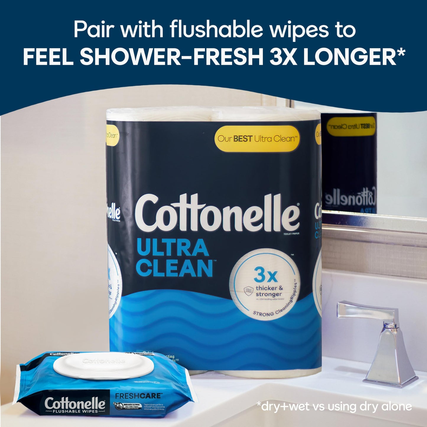 COTTONELLE ULTRACLEAN MEGA RL Bath Tissue 12 PK 284