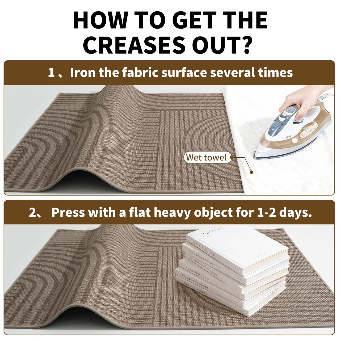 Front Door Mat 24''x35'', Absorbent Dirt Resist Washable Non Slip Low-Profile Indoor Doormat, Welcome Entryway Door Mats,Brown