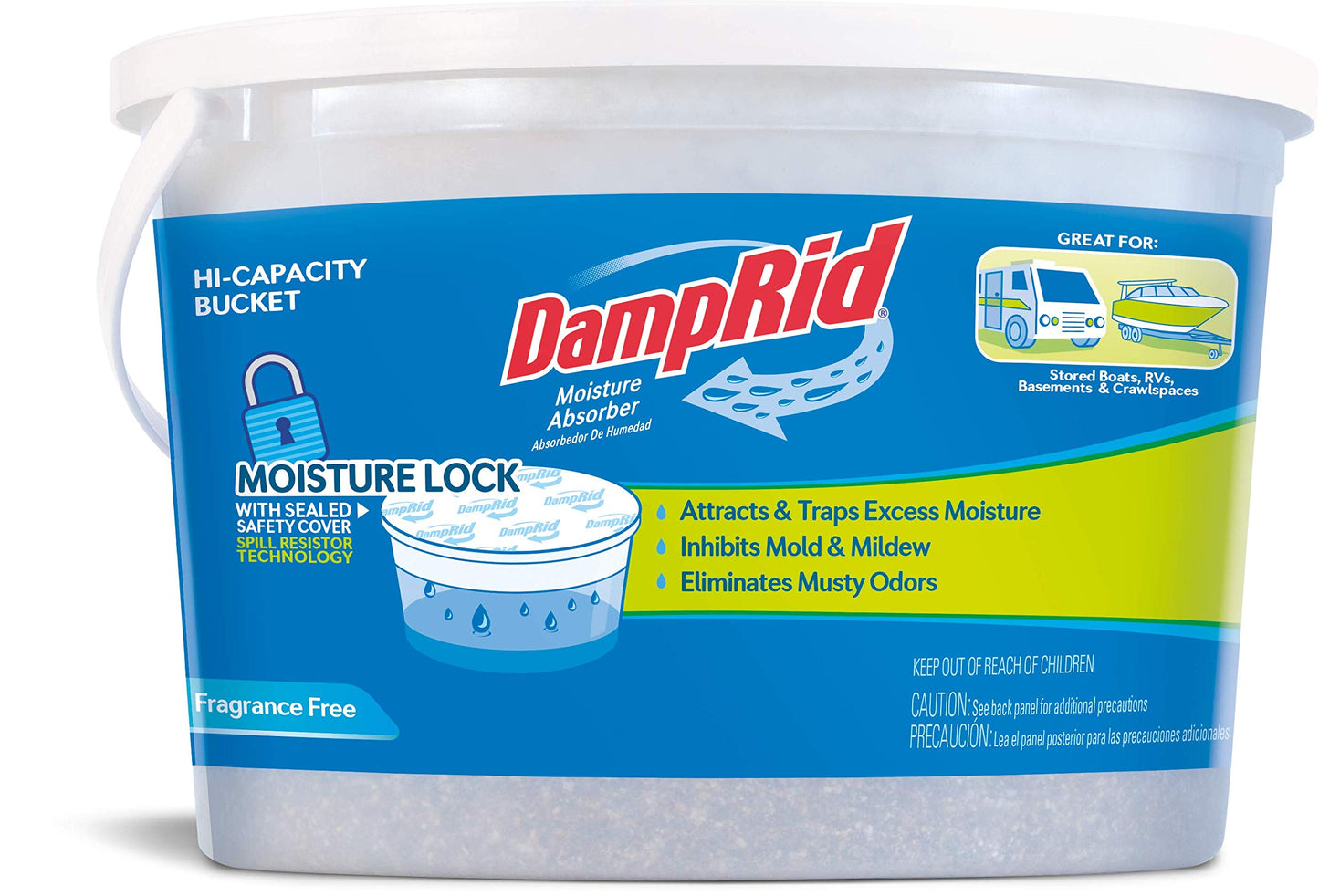 DampRid FG50T Hi-Capacity Moisture Absorber, 2-Pound Tub
