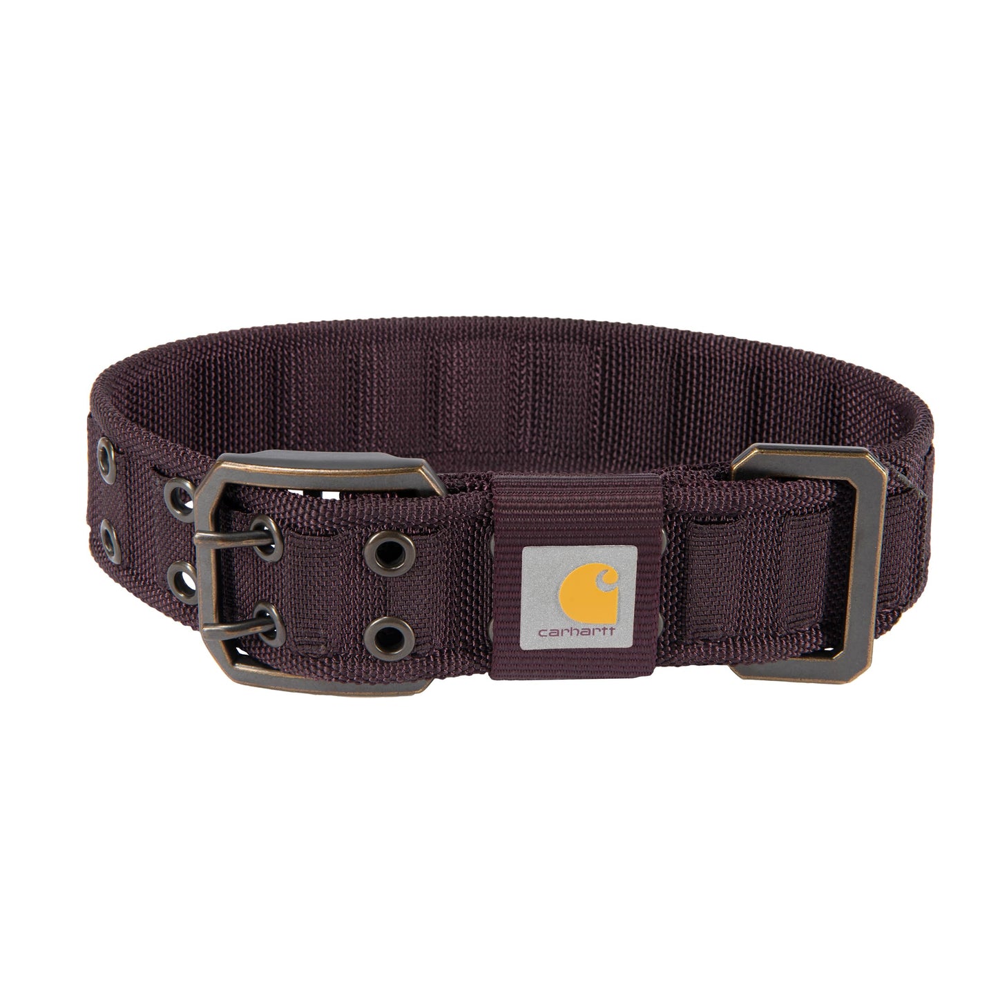 Carhartt Pet Fully Adjustable Wide Webbing Collar for Dogs, Heavy Duty Nylon for Walking & Training, Deep Wine, Medium