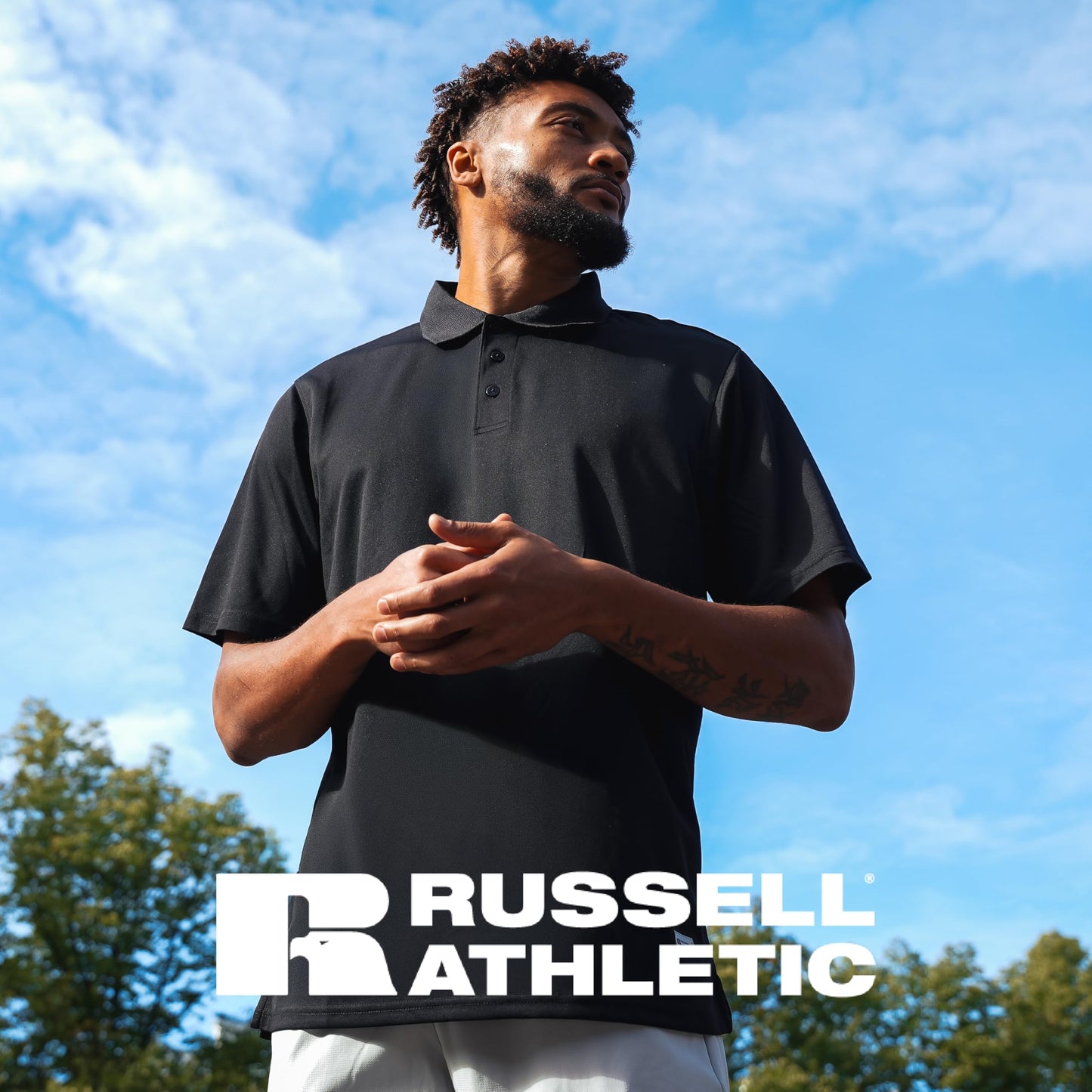 Russell Athletic Men's Dri-Power Performance Golf Polo, Dark Green, XL