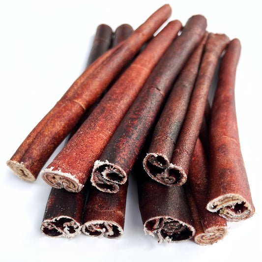 BULLY PALS - 12 inch Extra Thick Beef Collagen Sticks (80-100 gr) for Big Dogs - 4 Pack - Odour Free, Rawhide Free, Long Lasting Alternative to Bully Sticks, All Natural, Protein Rich, Dental Chews