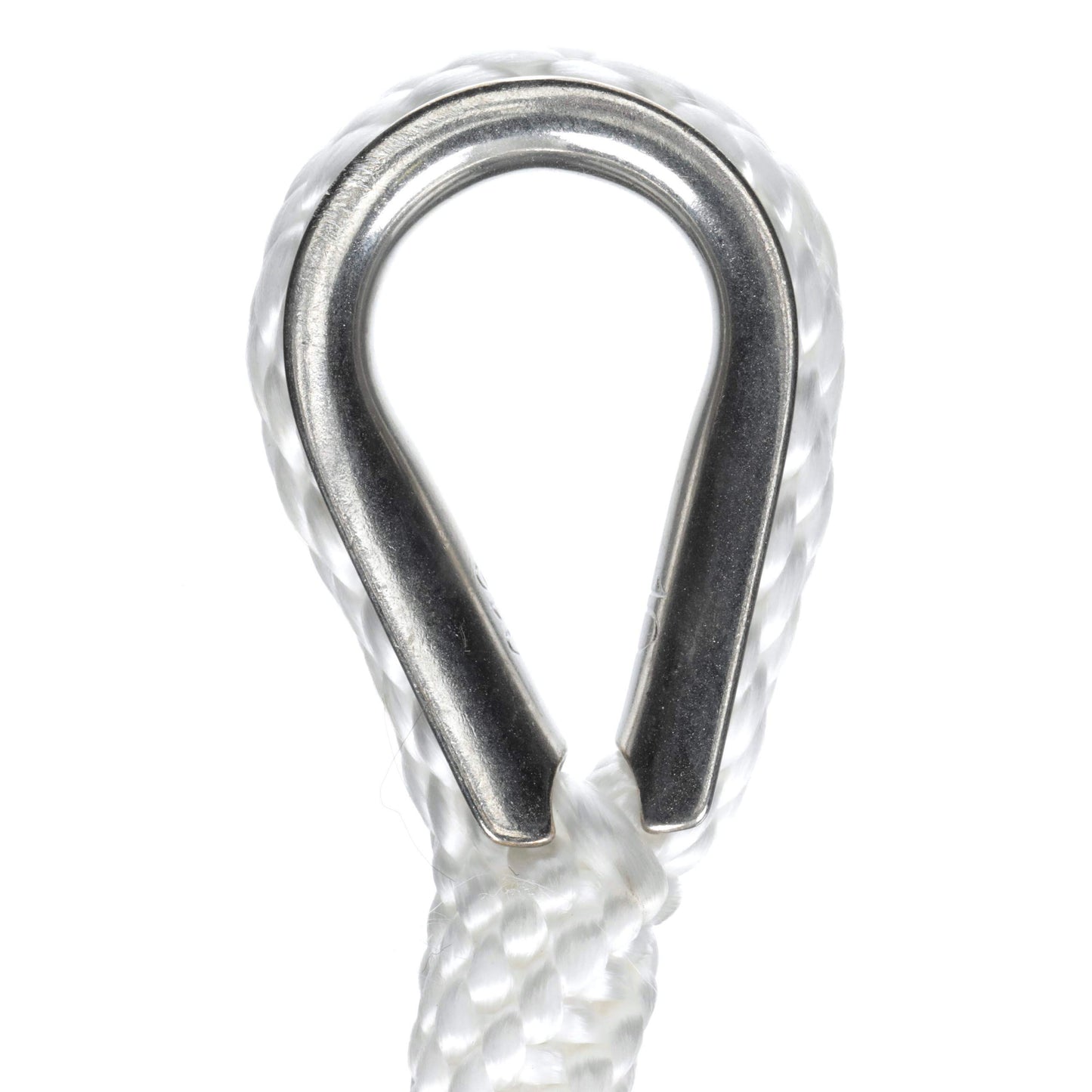 Attwood 11724-1 Solid Braid Multifilament Polypropylene Anchor Line with Thimble 3/8-Inch x 100-Feet, White