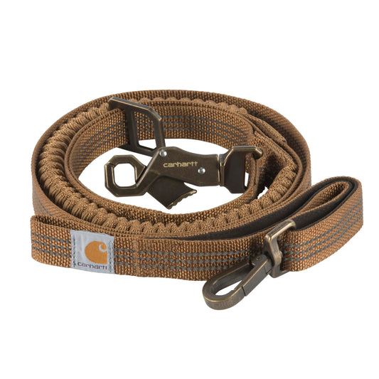 Carhartt Shock Absorbing Heavy Duty Dog Leash Carhartt Brown/Brushed Brass