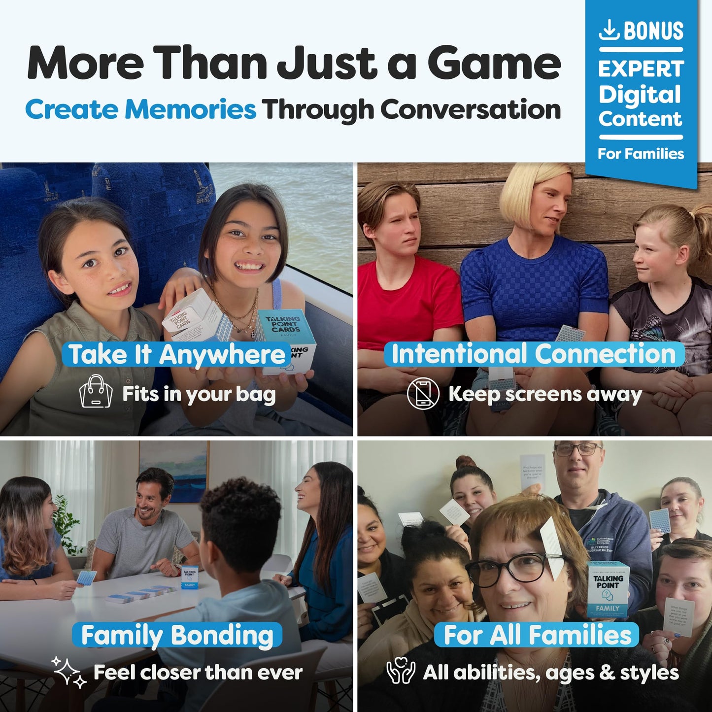 Connect with Your Family - 200 Meaningful Conversation Cards for Kids, Teens & Adults to Truly Get to Know Each Other - Share Stories & Build Deeper Bonds - Perfect for Dinner, Road Trips & Game Night