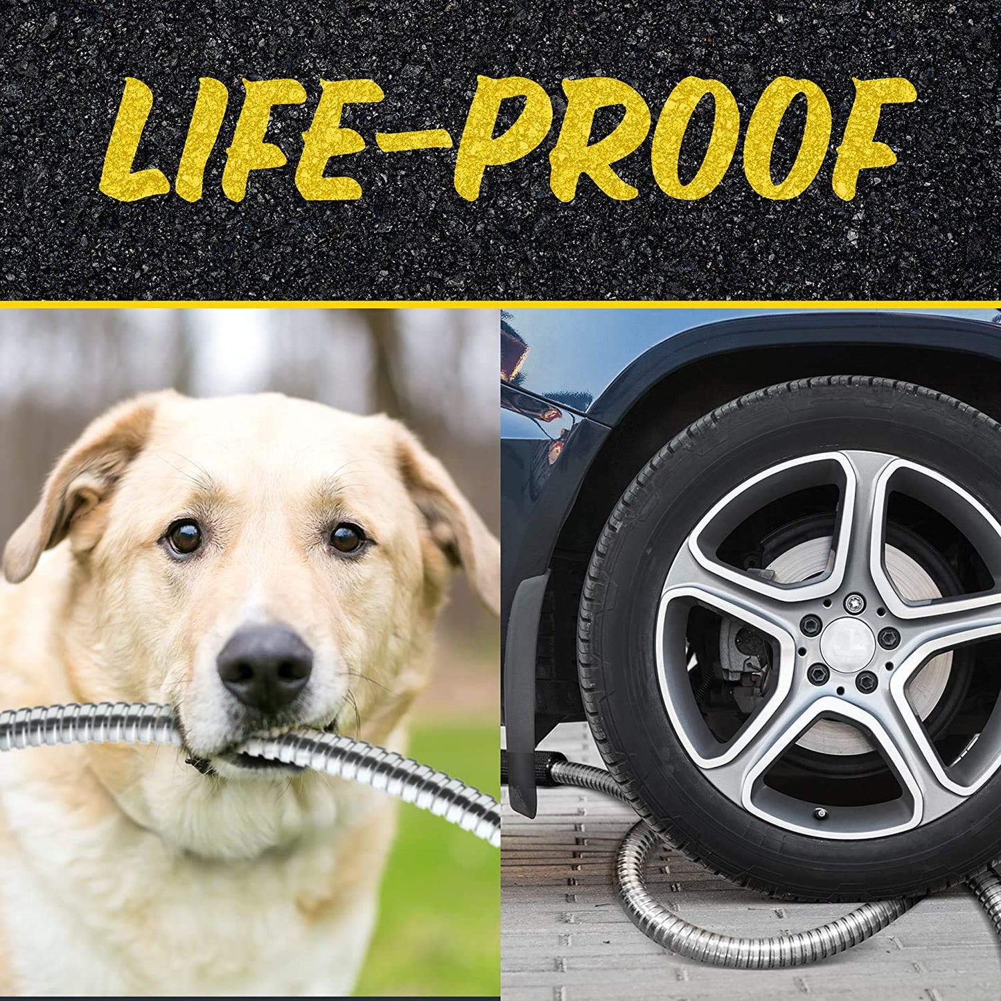 Bionic Steel Pro Metal Garden Hose 25 Ft, Rust Proof 304 Stainless Steel Water Hose with Brass Fittings, Flexible & Heavy Duty Hose, Lightweight, Kink Free & Easy Coil Outdoor Hose- 2021 Model