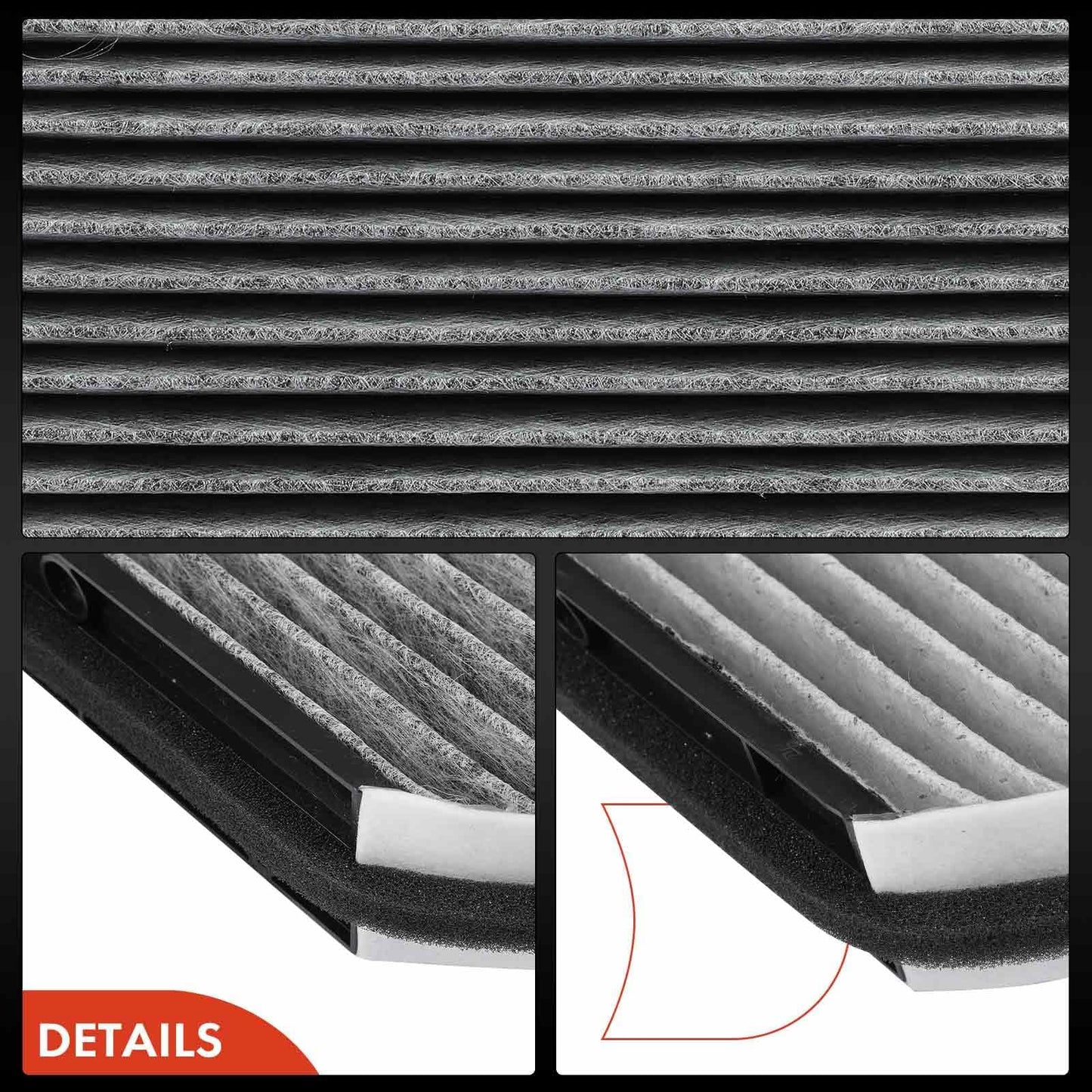 A-Premium 2-PC Cabin Air Filter w/Activated Carbon - Compatible with Mercedes-Benz Models - C200, C250, C300, CLS350, CLS400, CLS550, E200, E250, E300, E400, E550, GLK250, GLK350, SL450, SL500, AMG GT