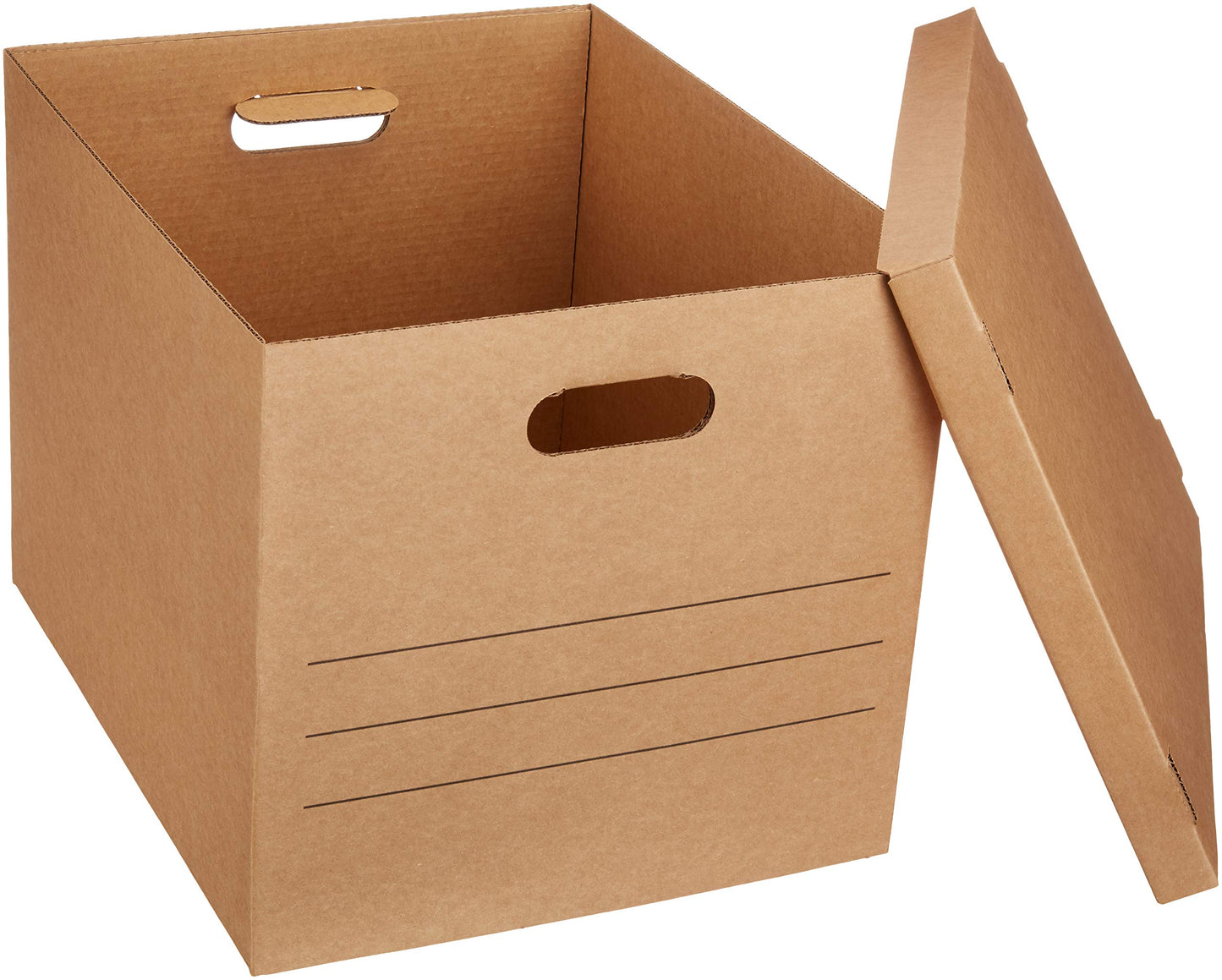 Amazon Basics Medium Moving Boxes with Lid and Handles, 19 x 14.5 x 15.5 inches, 10-Pack