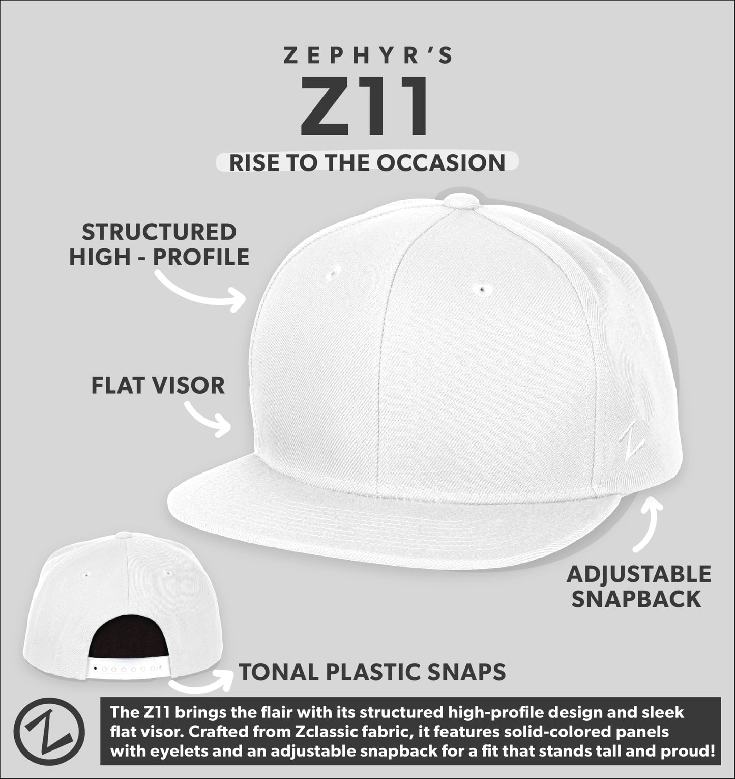 ZHATS Standard NHL Officially Licensed Adjustable Snapback Hat Flat Bill Z11 Icon Two Color