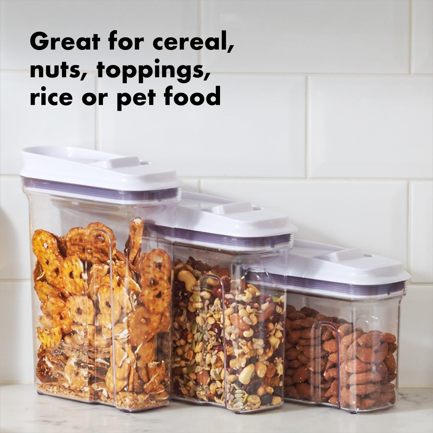 OXO Good Grip Pop Cereal Dispenser, 4.5-Quart, Clear