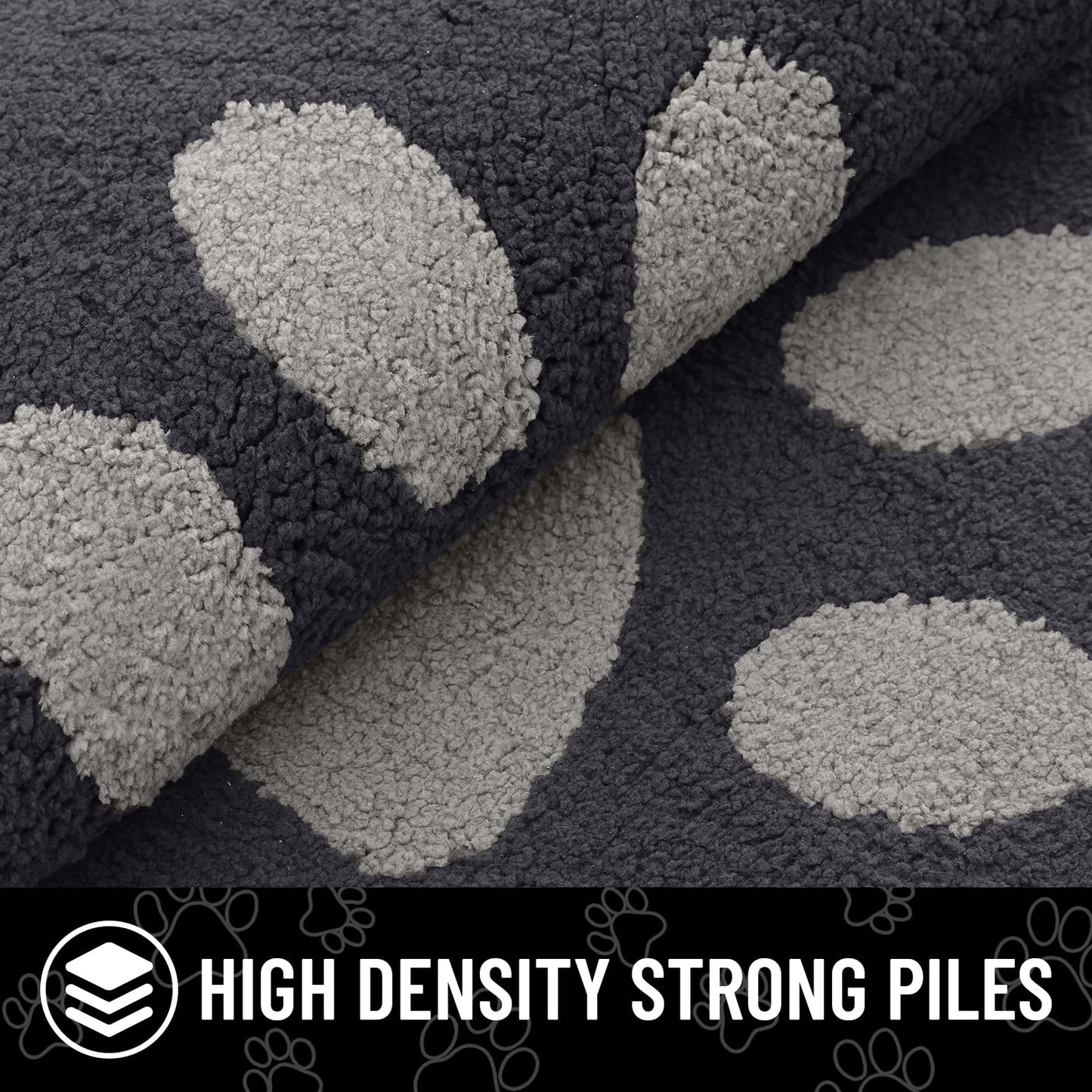 Arotive Indoor Door Mat, 32" x 47" Absorbent Dirt Resist Washable Front Back Door Mat, Non-Slip Low-Profile Dog Paws Entrance Doormat, Durable Inside Floor Mats for Entryway, Dark Grey