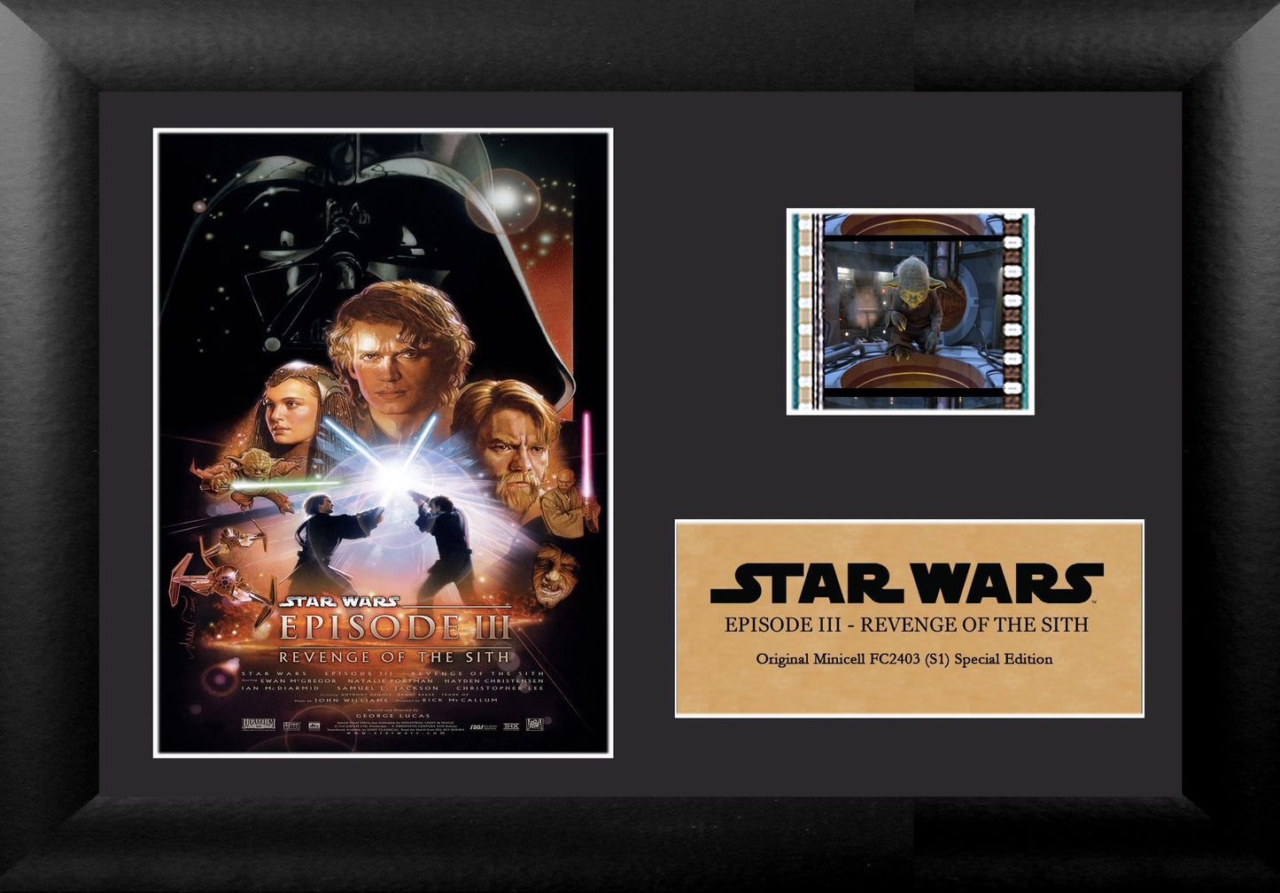 Trend Setters FilmCells 7x5 Star Wars Episode III Revenge of the Sith Framed FilmCells Special Edition Display, Black, Small