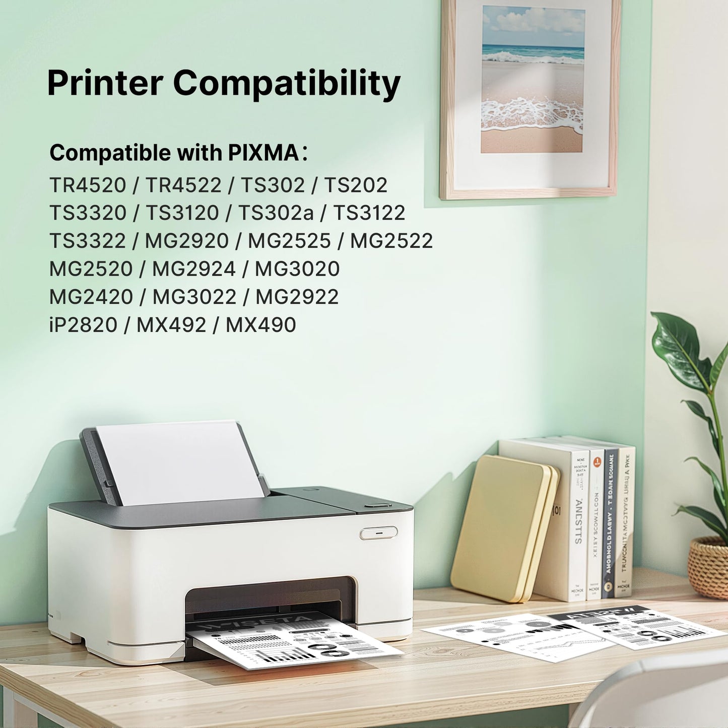 245XL Black Ink 2 Pack for Canon 245XL 245 XL PG245 Compatible with Canon Printer Ink 245 XL for PIXMA MX492 TS3120 TR4520 MG2920 TS3320 MX490 Printer
