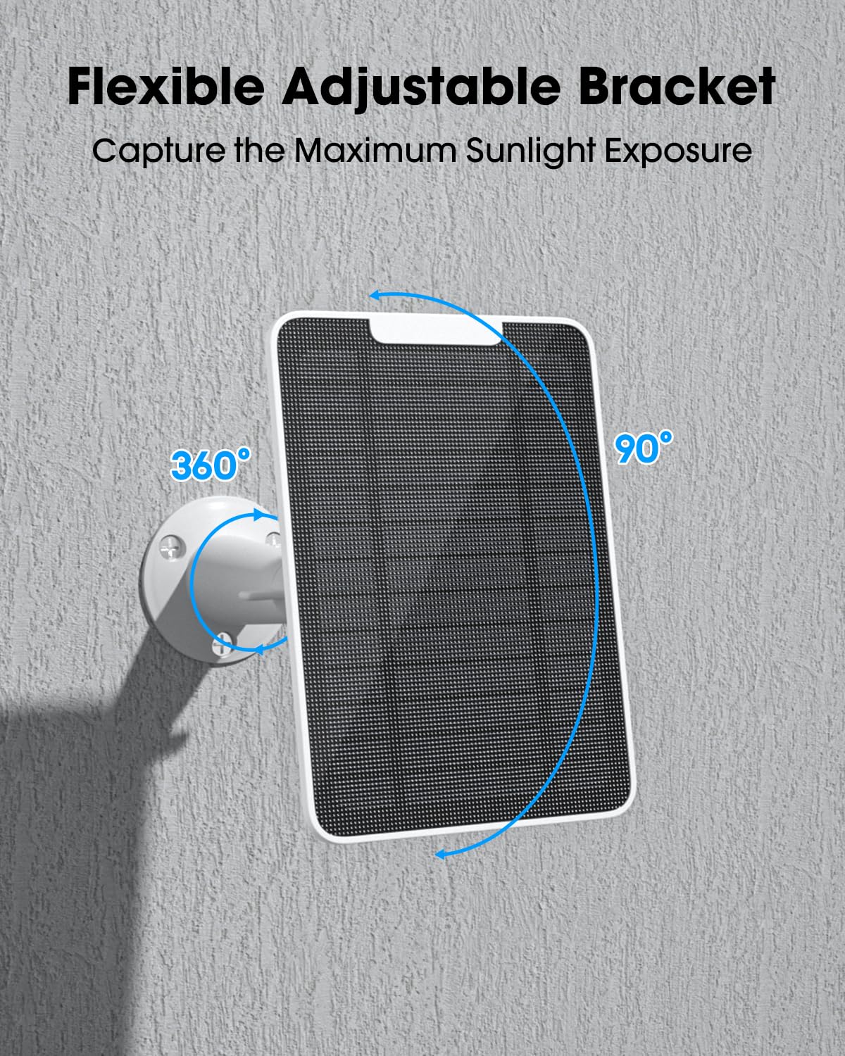 Solar Panel Charger Compatible with Google Nest Camera Outdoor & Indoor (Battery Version), Solar Power for Google Nest Cam, IP65 Weatherproof, with Secure Wall Mount & Screwdriver, 13ft Cable (3 Pack)