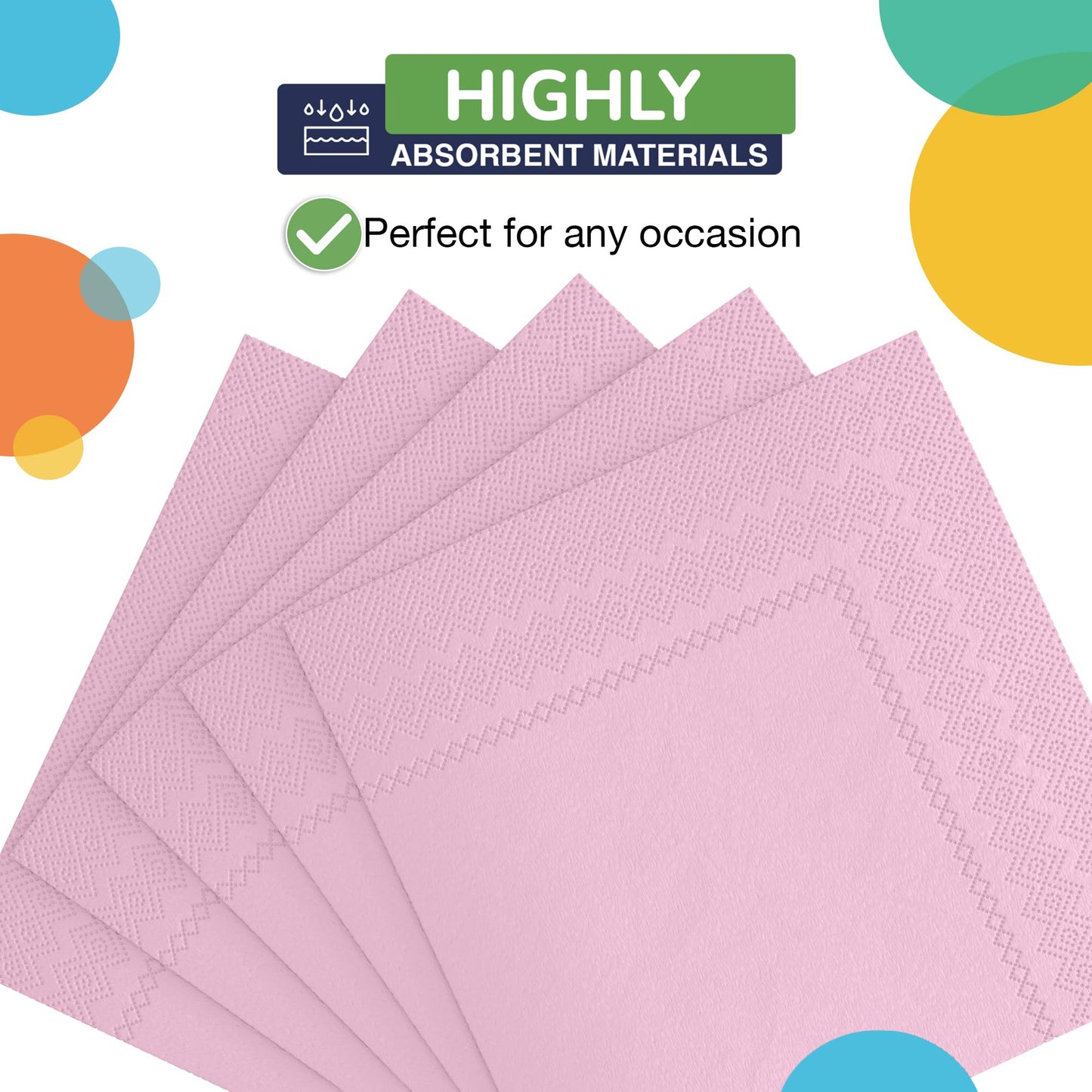 300 Pack Pink Napkins Disposable, 2 Ply Party Napkins, Pink Disposable Napkins, Fun Napkins Everyday – Great As Cocktail Napkins Or Beverage Napkins Paper Exquisite