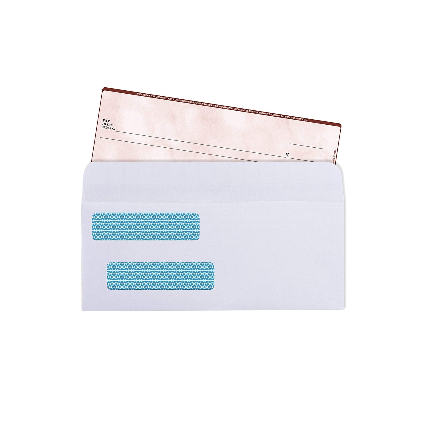 Aimoh 500#8 Double Window Self Seal Security Envelopes - for Business Checks, QuickBooks & Quicken Checks, Size 3 5/8 x 8 11/16 Inches - Checks Fit Perfectly - Not for Invoices, 500 Count (30180)
