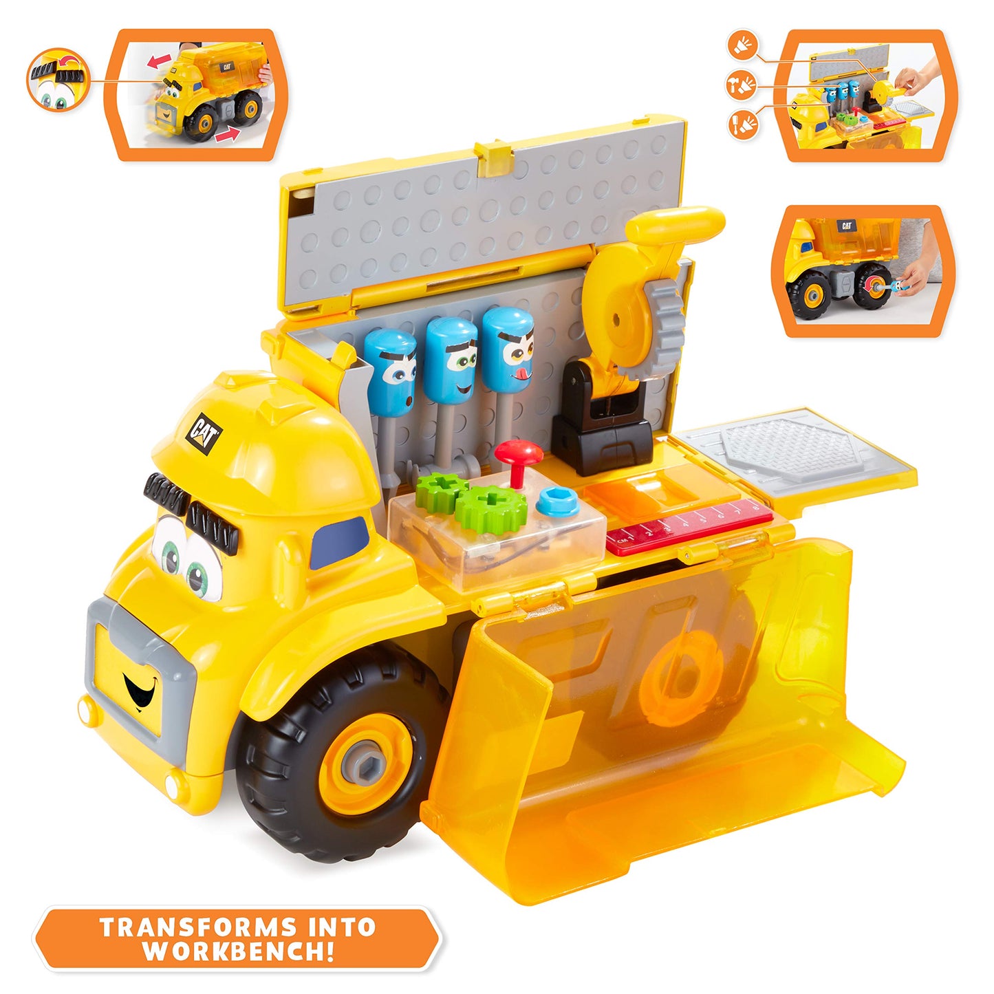 CAT Construction Toys, Junior Crew, Fix-It Fleet Phillip Preschool Learning Set Construction Vehicle, Ages 3 and Up