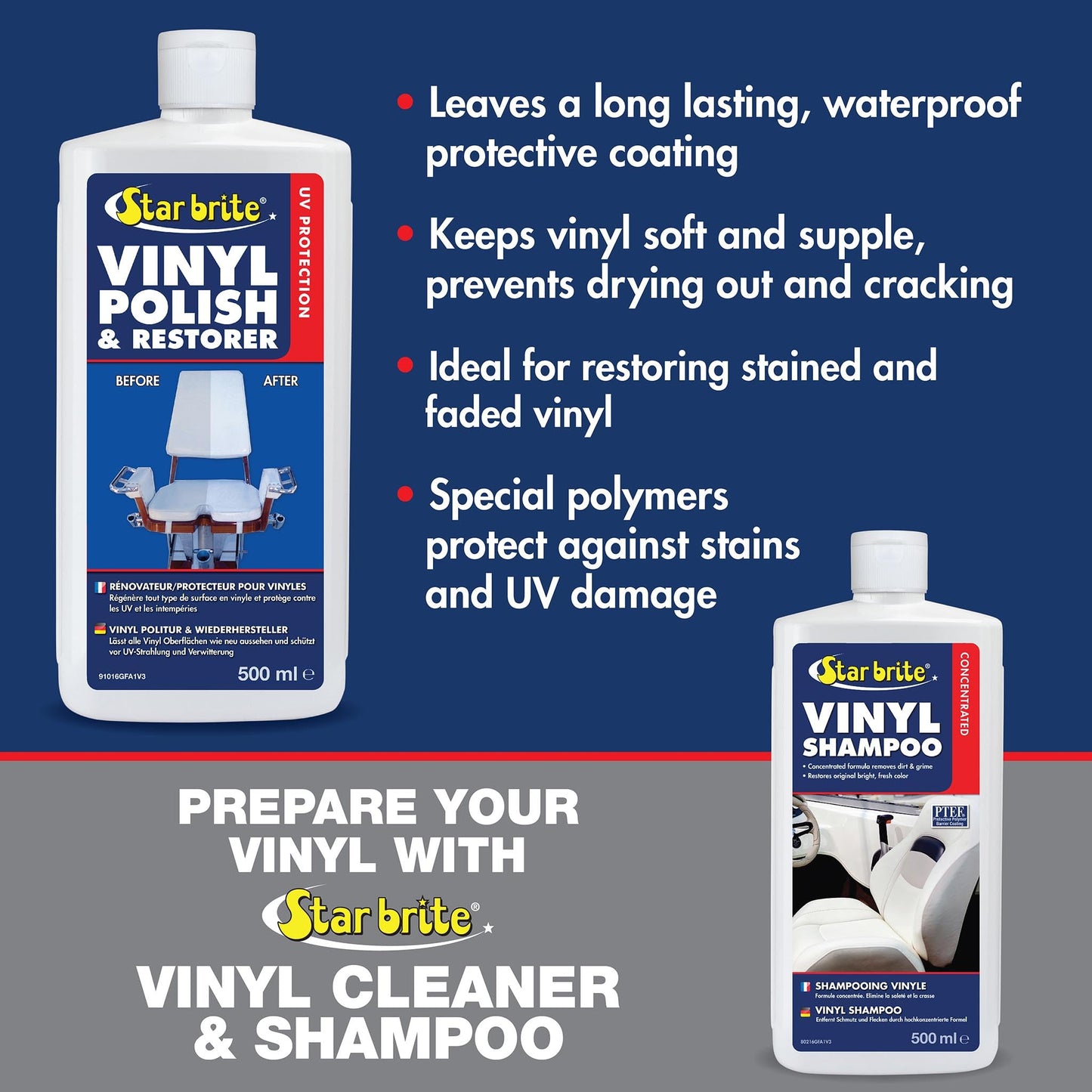 Star Brite 091016P Vinyl Cleaner and Polish - 16 oz