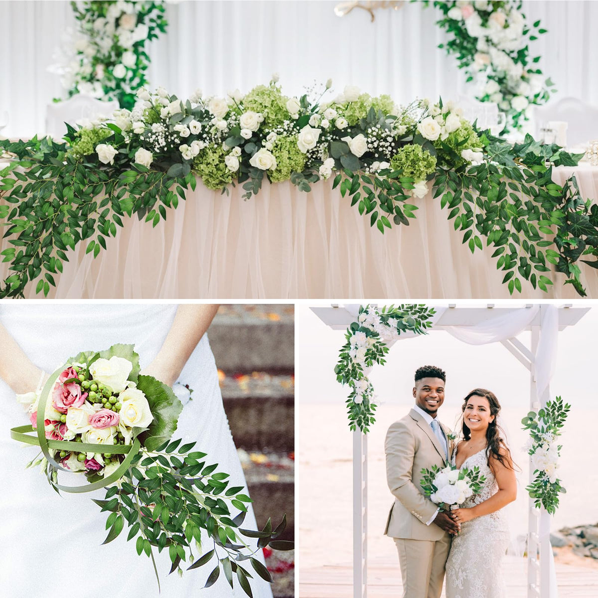 Betylifoy 24 Pcs Italian Ruscus Greenery Stems Artificial Eucalyptus Branches 25" Faux Silk Greenery Leaves Plants for Wedding Arch Bouquet Home Office Vase Filler Decor