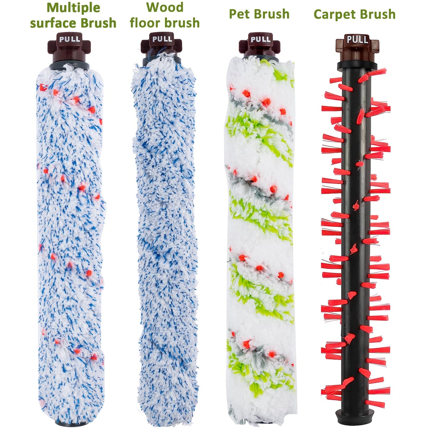 Replacement Parts for Bissell CrossWave 1785 2306 2551 Series Wet Dry Vacuum Cleaner,1785A 2306A Replacements 1 x Pet & 2 x Multi Surface & 2 x Wood Floor & 1 x Area Rug Brush Rolls & 3 x 1866 Filters