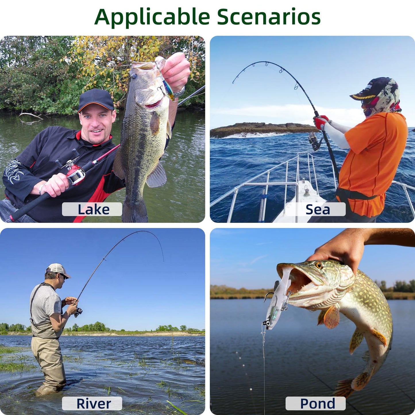 AnExer Advent Calendar Fishing - 24 Days of Christmas Countdown Calendar Fishing Lures Set for Fisher Men Adults Teens, Xmas Surprise Gifts for Father, Grandpa, Brother and Boyfriend