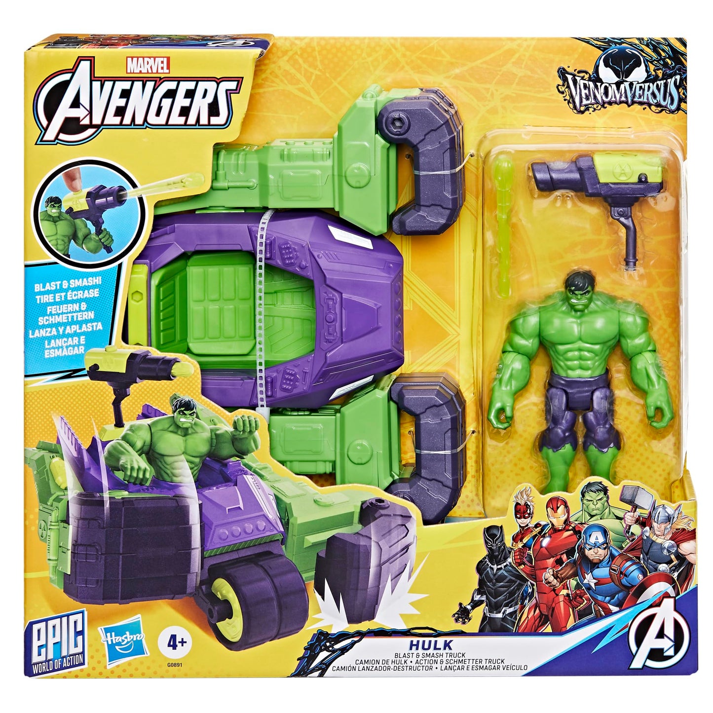 AVN 4" Hulk Blast N Smash Truck