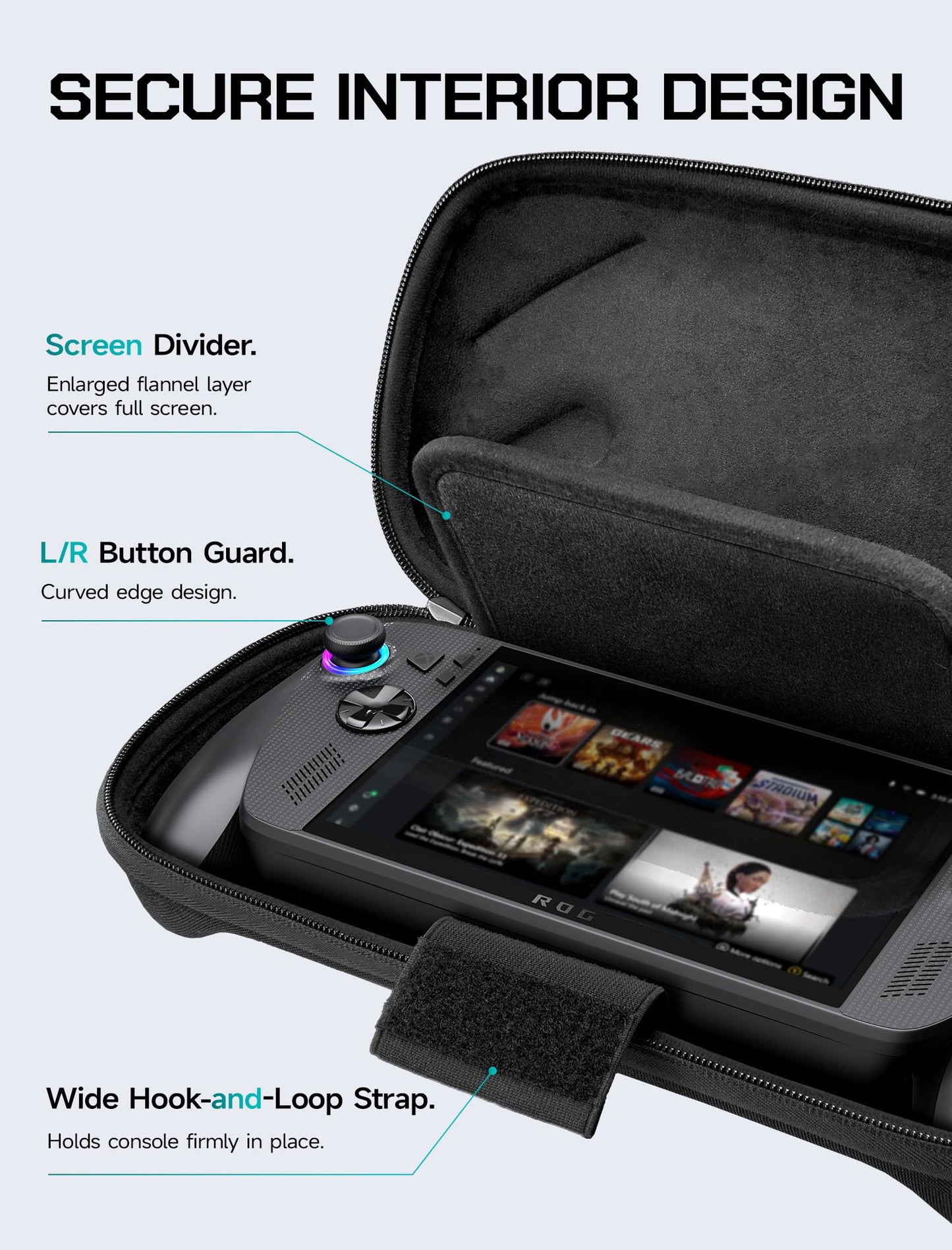 JSAUX Carrying Case for ROG Xbox Ally / ROG Xbox Ally X (2025), Compact Protective Hard Shell, Slim Portable Travel Storage Case Accessories -BG0135