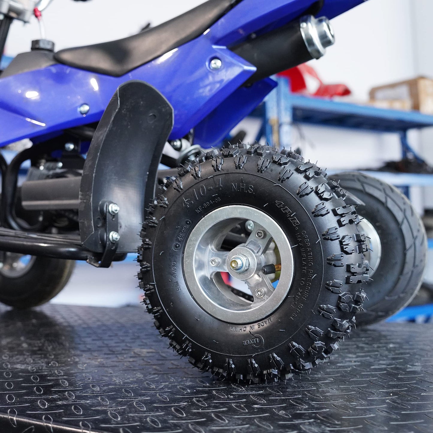 (2-Pack) 4.10-4 410-4 Tire & Inner Tube Replacement for Wheelbarrow, Snow Blower, Go Cart, Hand Truck, Garden Rototiller, ATV, Lawn Mower, Dollies Generator, TR87 Angled Valve Stem