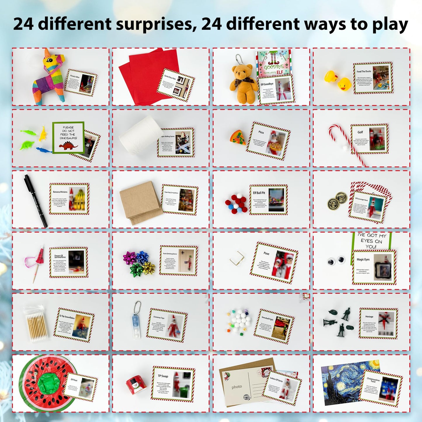 2025 Advent Calendar,24 Days of Christmas on the Shelf Advent Calendar，Best Christmas Countdown Gift for Children Stocking Stuffers for Teen Girls