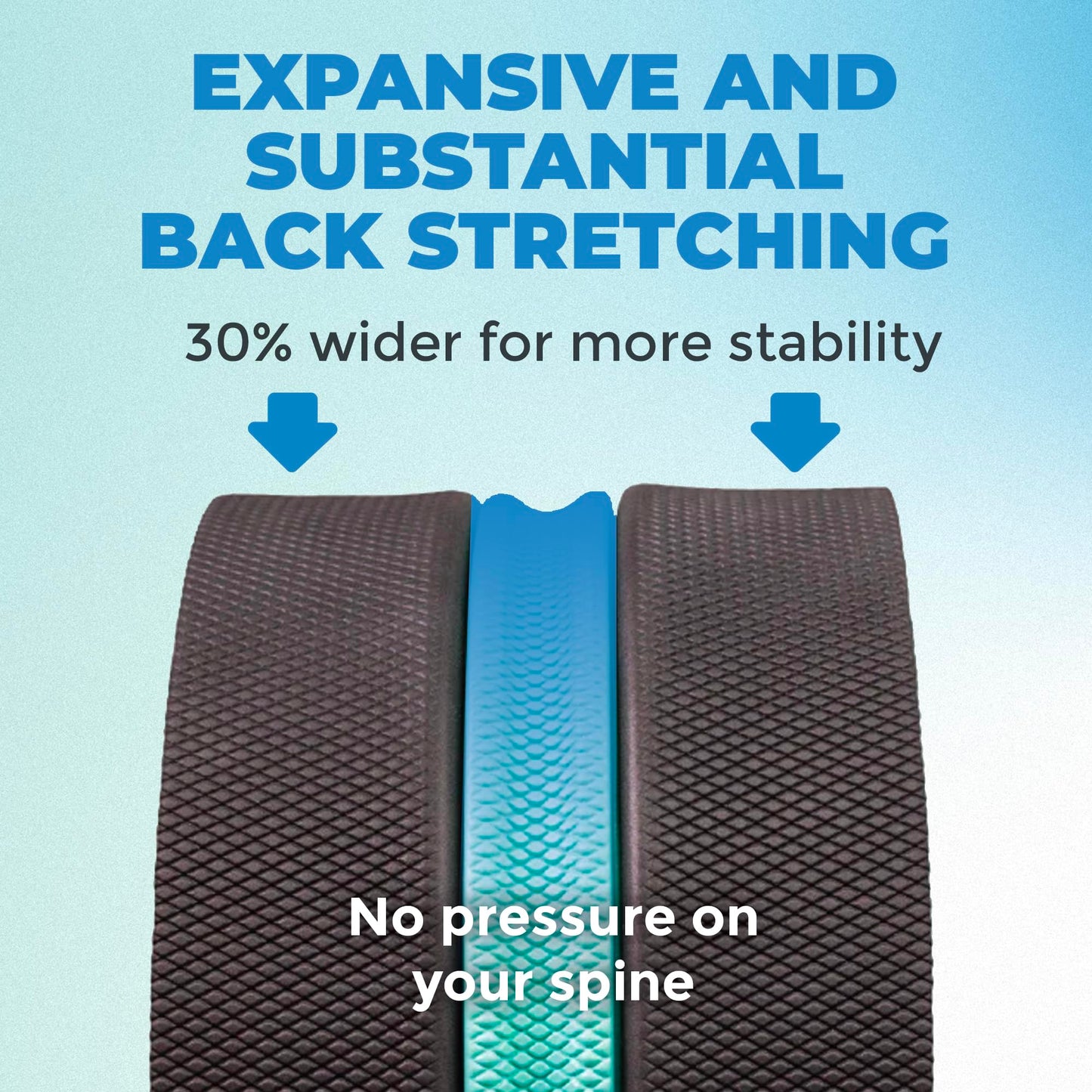 Chirp Wheel XL - Super Comfort Back Massage Roller - Wider Back Stretcher & Cracking Device, Plush Cushion, Enhanced Stability, Spinal Protection, Point Pressure | High Density Foam, Up to 500 lbs