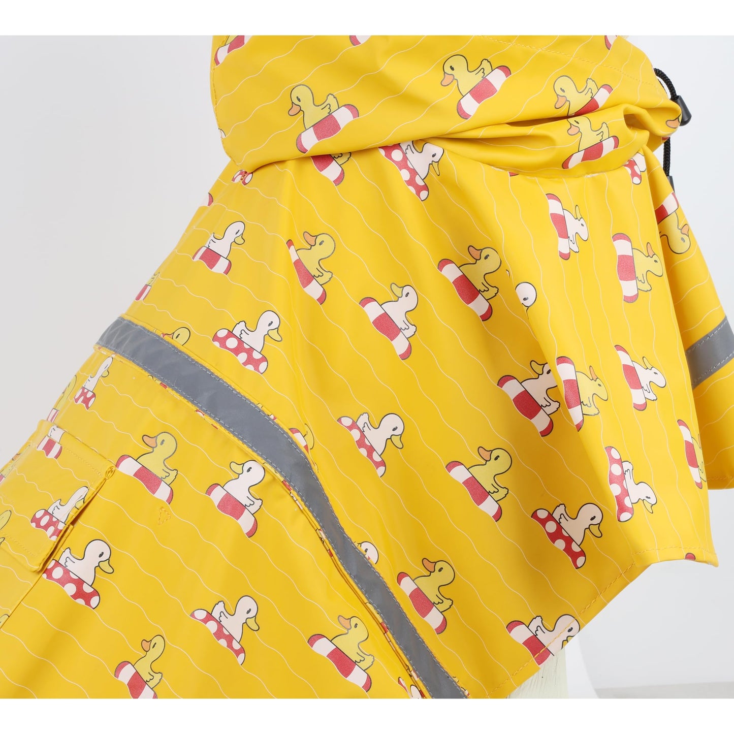HAPEE Dog Raincoats for Large Dogs with Reflective Strip Hoodie,Rain Poncho Jacket for Dogs (E5-Yellow River, L (Back Length 20"))