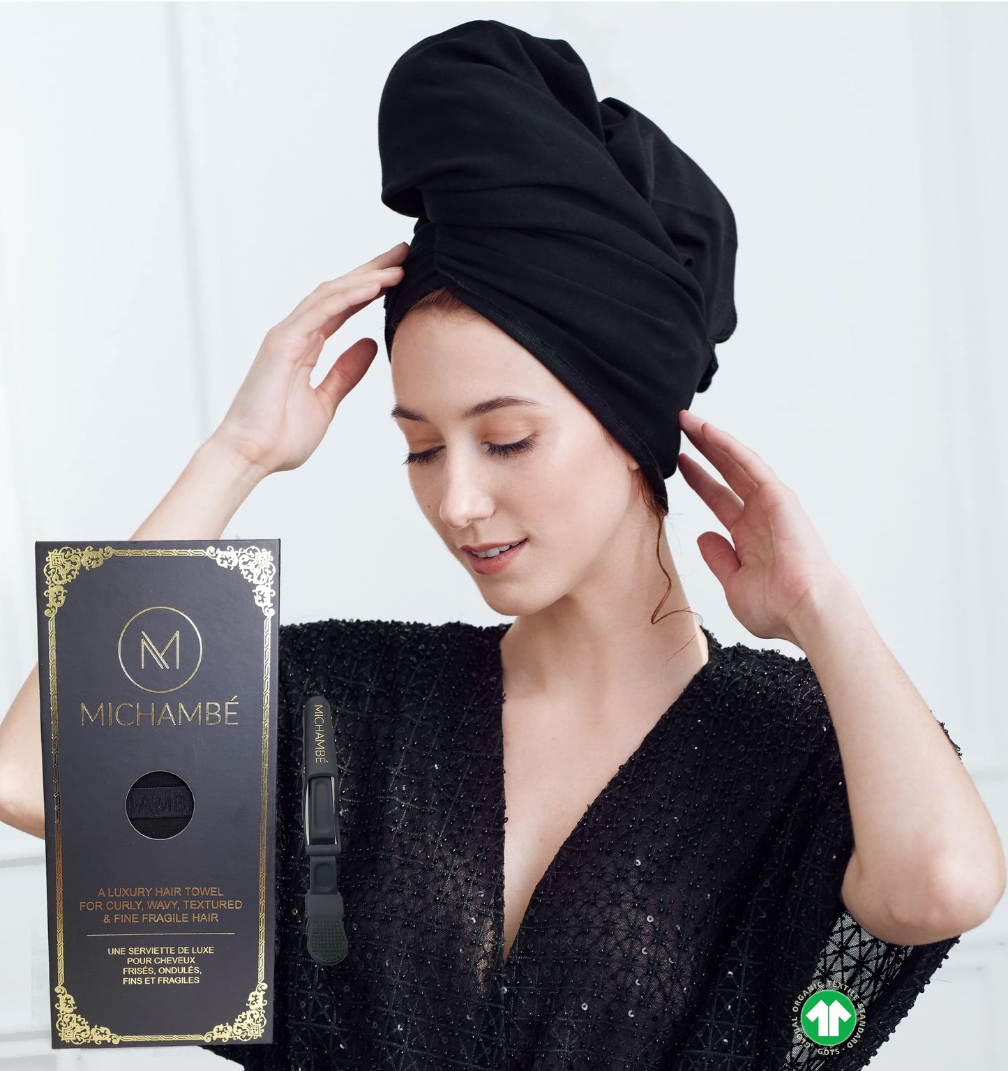 Luxe Organic Cotton t-Shirt Towel for All Hair Types