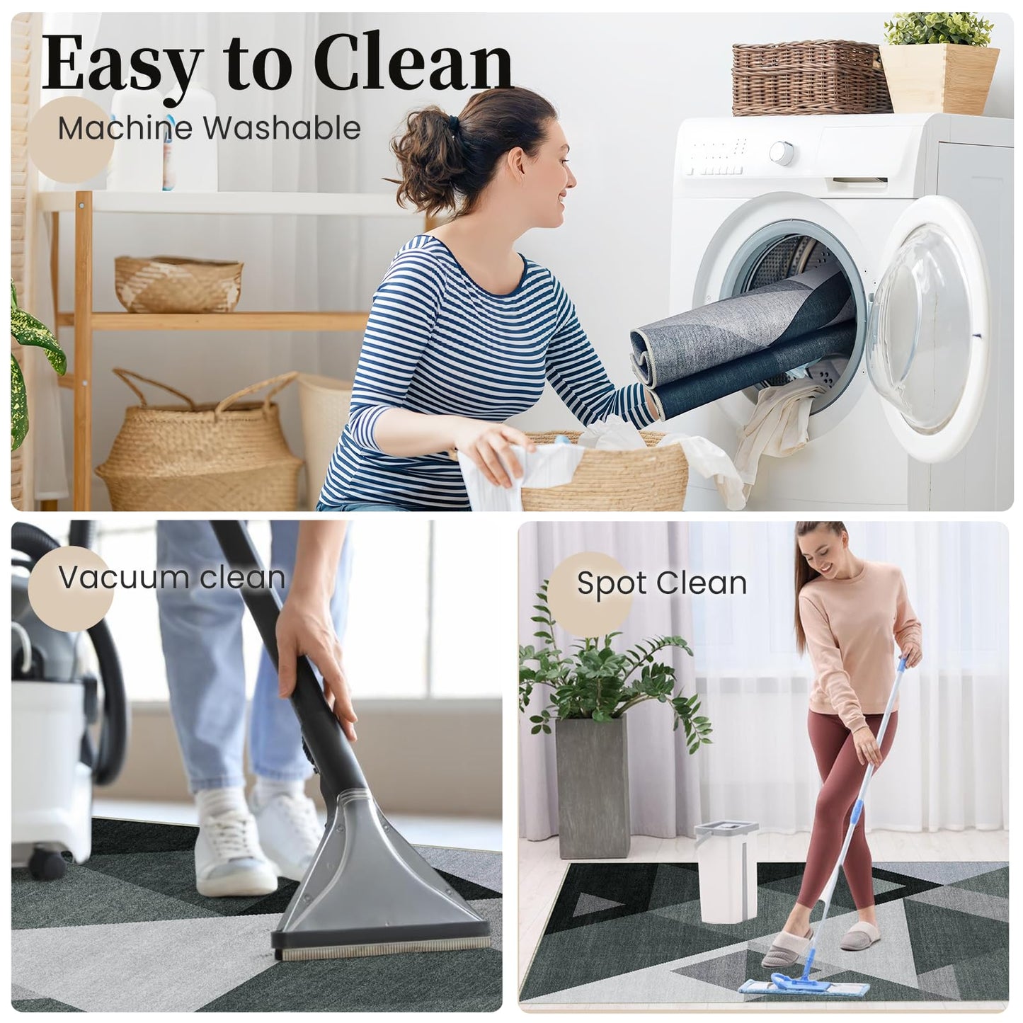 Office Chair Mat for Hardwood Floor & Tile Floor, 48"X 60" Heavy Duty Desk Chair Mat for Hard Floors, Under Desk Rug for Rolling Computer Chair,Anti Slip,Low Pile Carpet Protector-Triangle