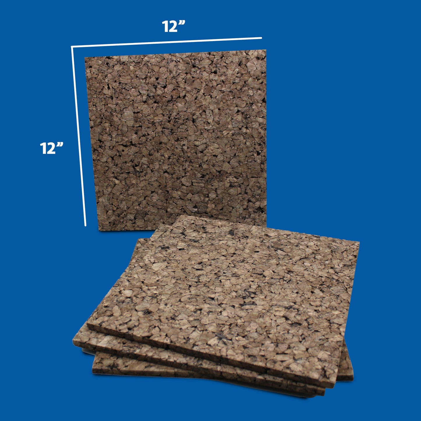 Flipside FLP12058 Dark Cork Tiles, 12" x 12", Pack of 4, Cork, Brown