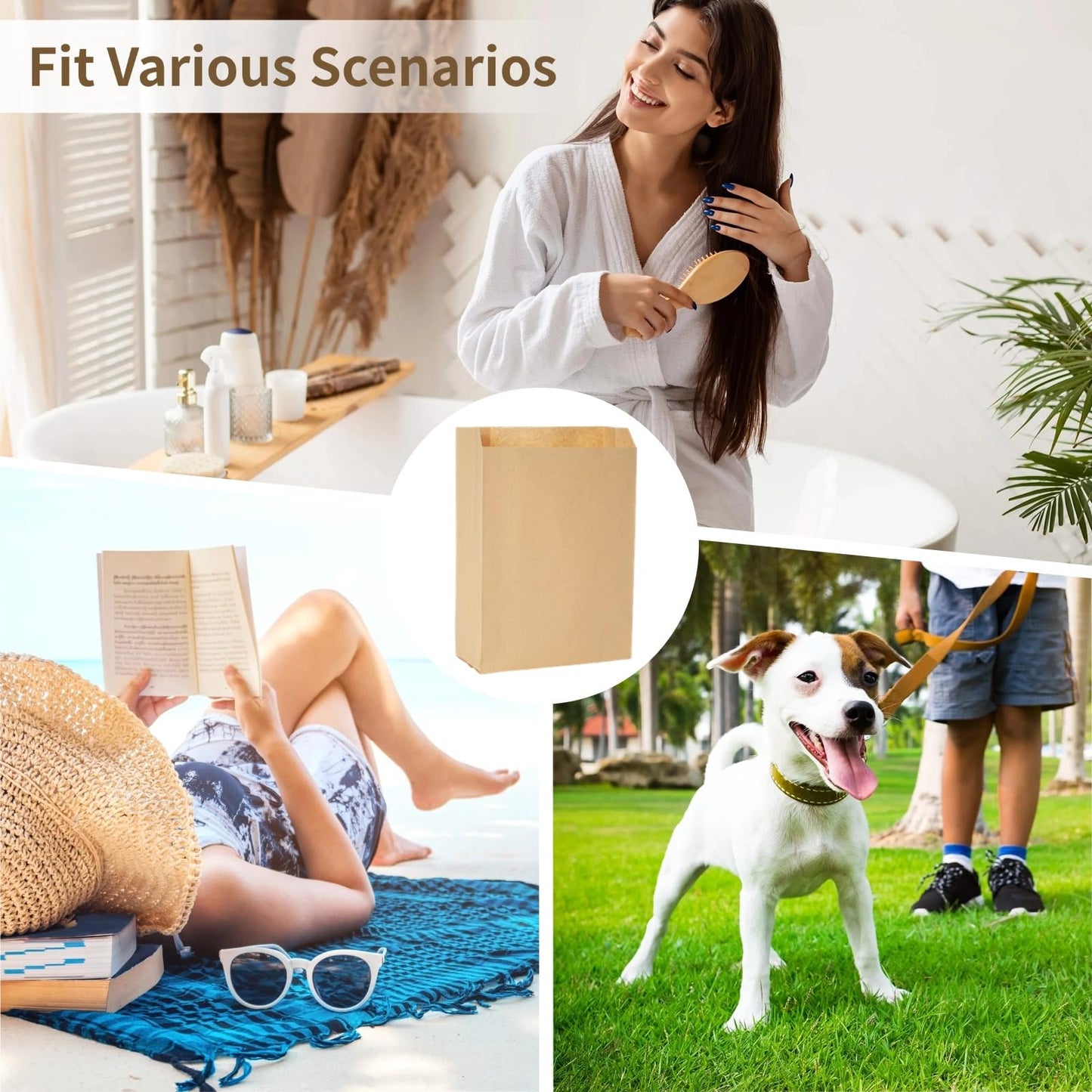 300 Pcs Feminine Hygiene Bags, Sanitary Napkin Disposal Bags, Waxed Kraft Hygiene Liner Bags, Bathroom Waste Liner Bags, Business Restroom Personal Dispensers, Tampon Bags