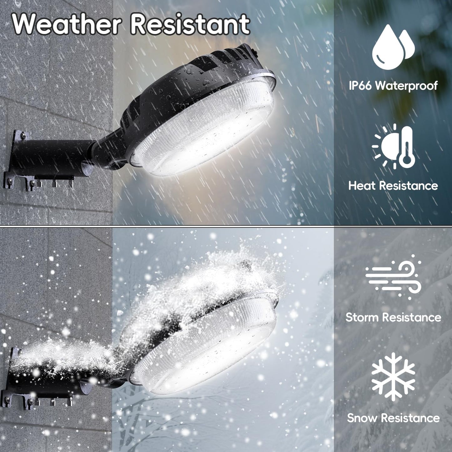 MOONTIP LED Barn Light 2 Pack 150W 20000LM Dusk to Dawn Outdoor Lighting, LED Yard Light Outdoor with 150° Adjustable Photocell, 6500K Daylight, IP66 Waterproof Area Street Light for Garage Warehouse