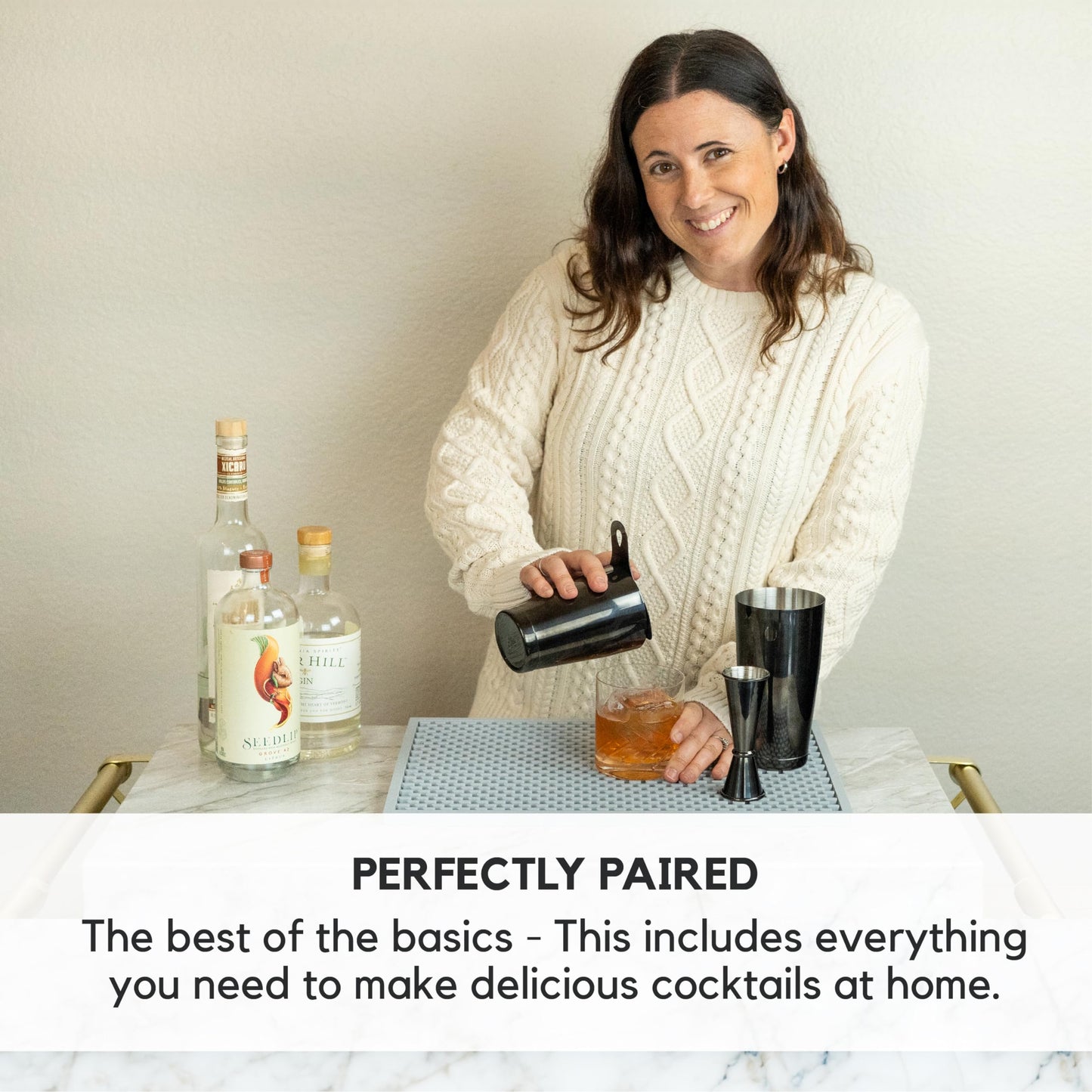 Boston Shaker Set: Professional Two-Piece Stainless Steel Cocktail Shaker Set with Hawthorne Strainer and Japanese Jigger