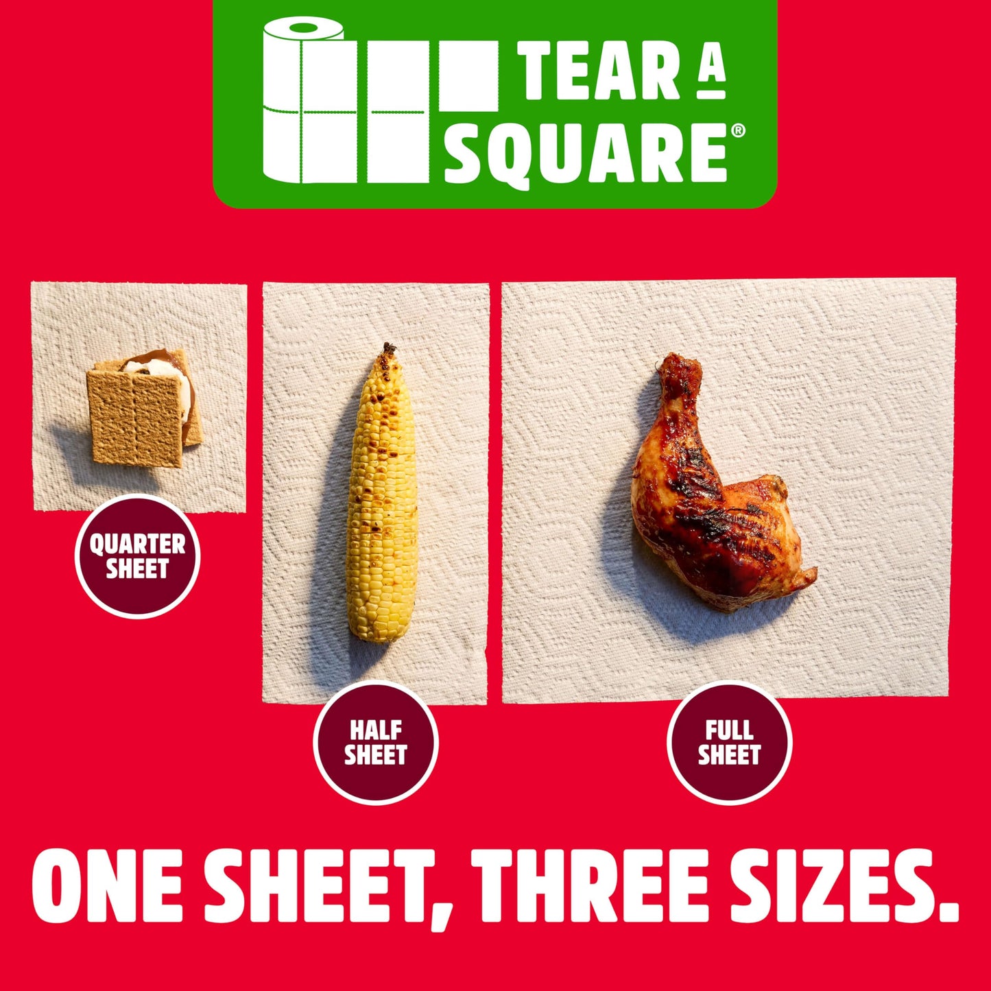 BRAWNY® Tear-A-Square® Paper Towels, 6 Double Rolls