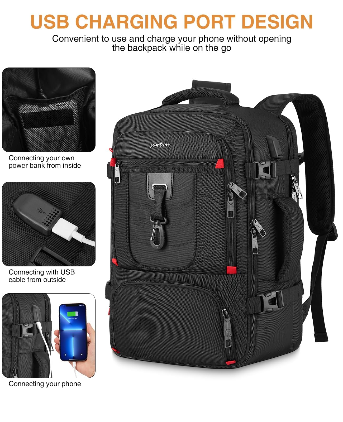 Carry On Backpack,Travel Backpack Laptop Bag Airline Approved for Men Women,Weekender Bag Sac à Dos