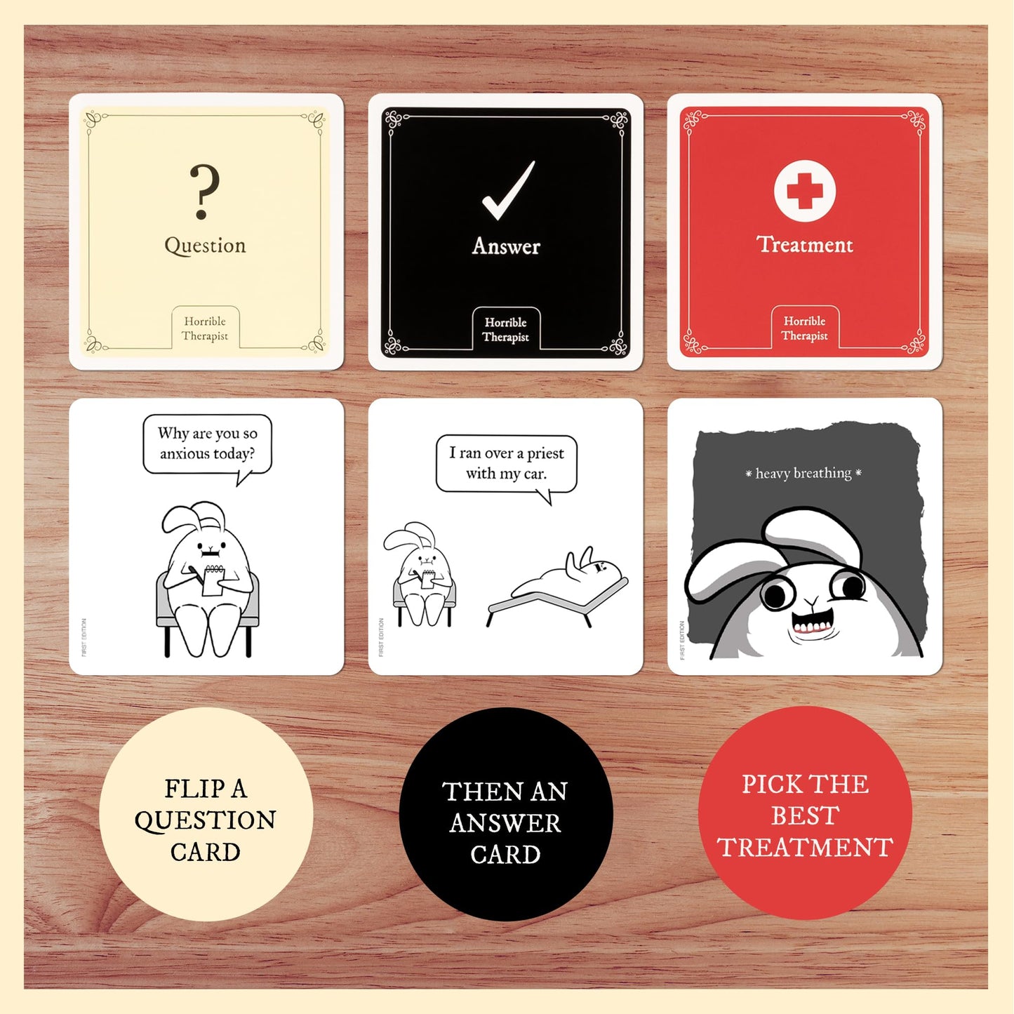 Extra Horrible Edition by Exploding Kittens - 3-8 Players - Ages 17+ - 15 Minutes to Play - Party & Family Card Game for Adults