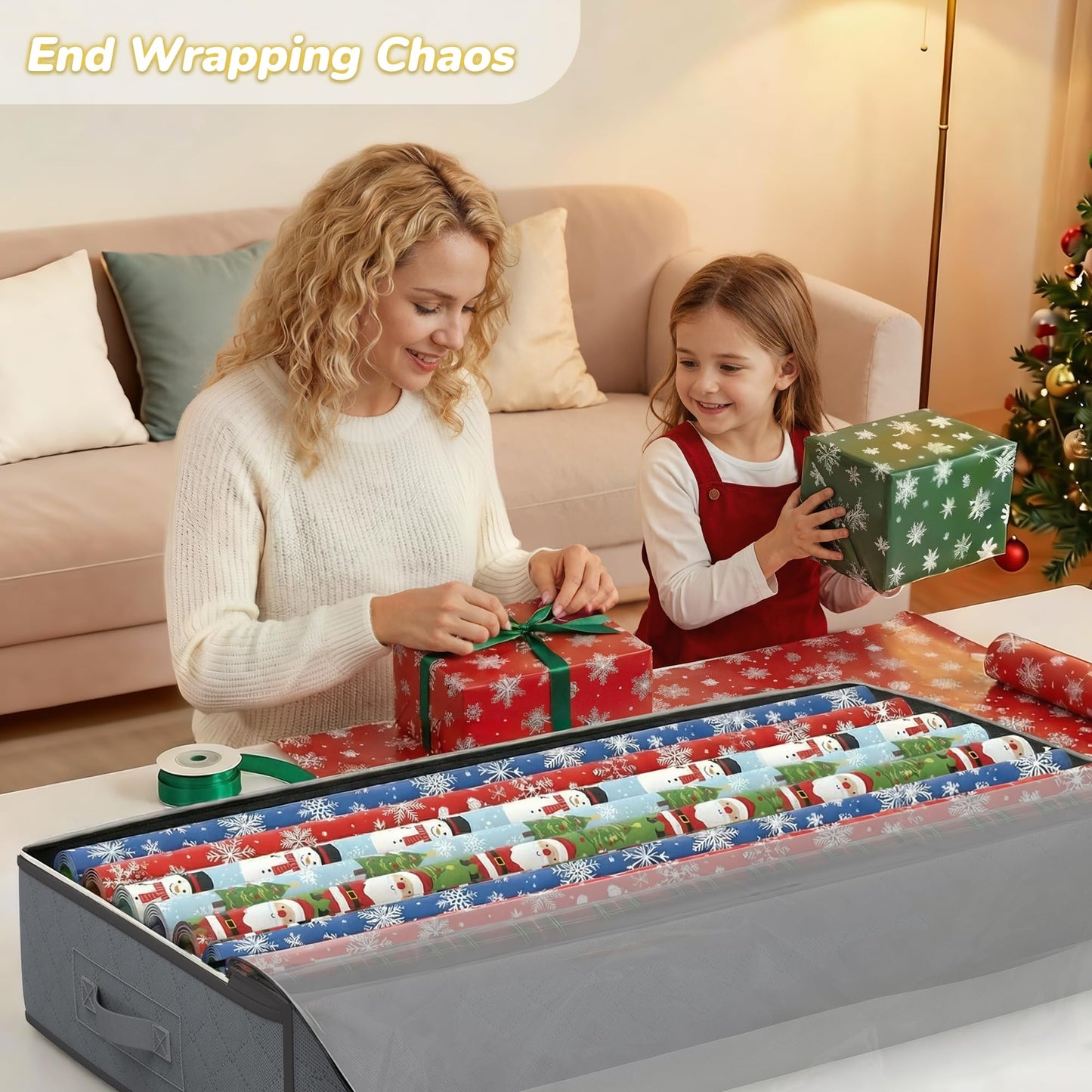 90L Under Bed Storage Containers 6 Pack Underbed Closet Storage Organizer System Moving Bags with Clear Window and Reinforced Handles for Bedding Pillows Blanket Clothes Wardrobe Bedroom