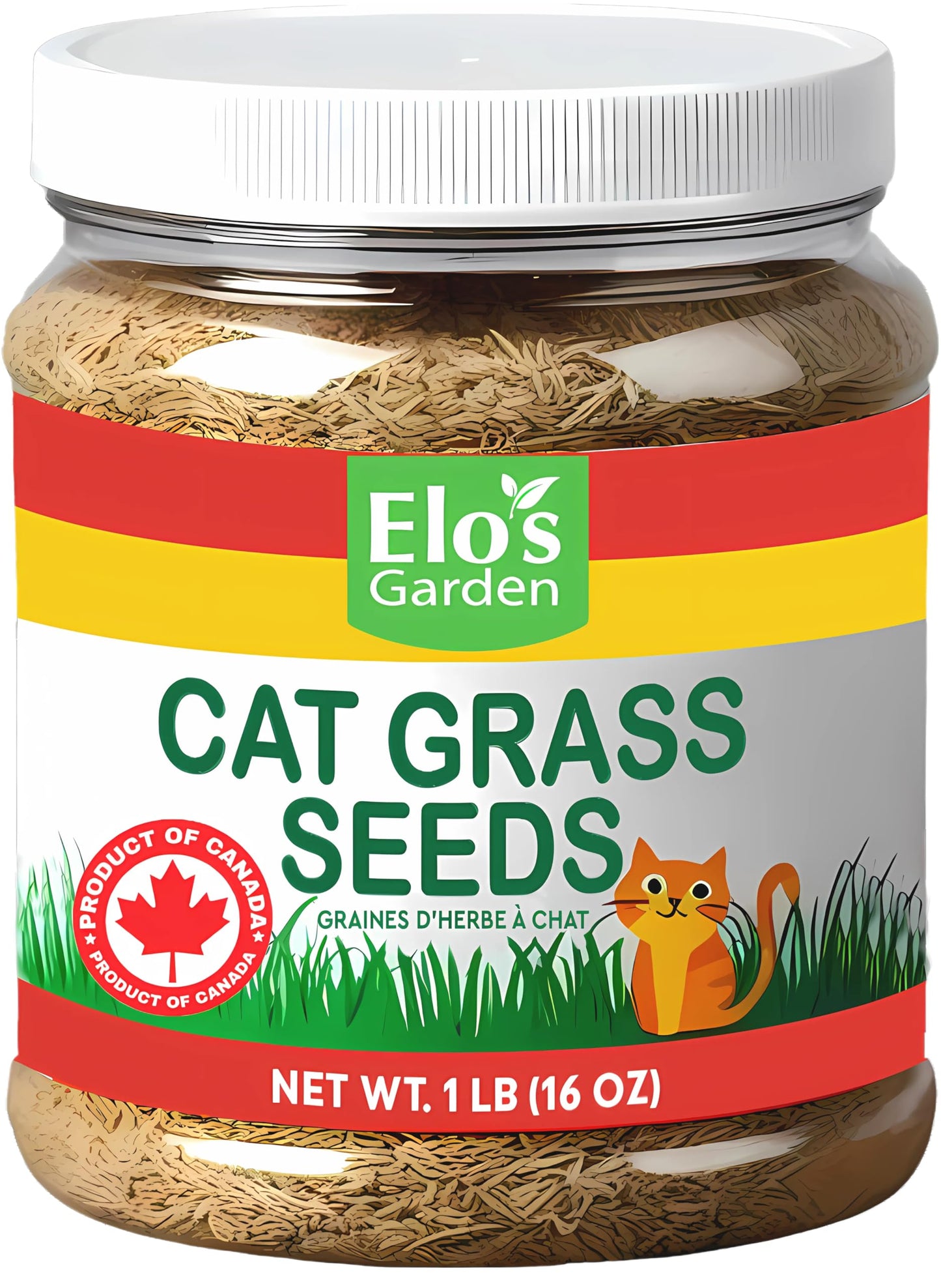 Cat Grass Seeds 1lb – 100% Natural and Easy-to-Grow Wheatgrass Blend for Cats’ Digestion and Indoor Gardening by ELO’S Garden