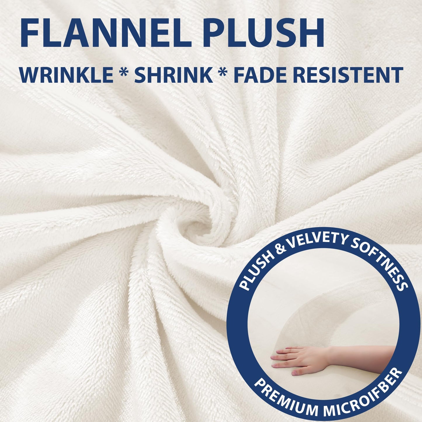 Cathay Home Ultra Soft Flannel Plush Fur Fitted Sheet, 1 Piece, Thick & Cozy Bed Sheet, Deep Pocket Fit, All Season Warmth, Wrinkle Resistant, Easy Care Bedding (King Size, Cream)