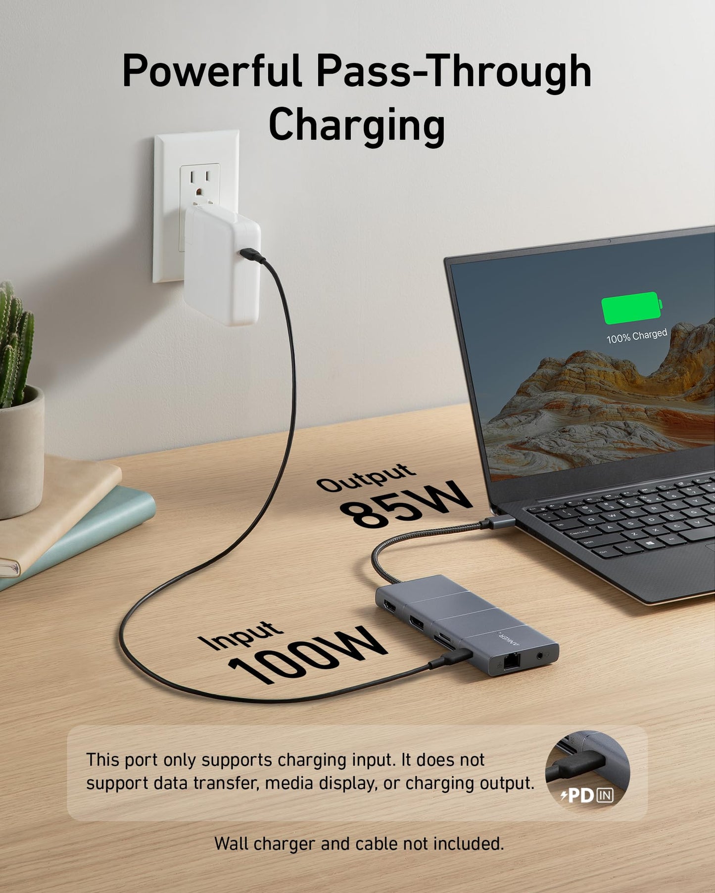 Anker USB C Hub, 11-in-1 Docking Station Dual Monitor, 10 Gbps USB-C and USB-A Data Ports, 4K HDMI and DisplayPort, 85W Power Delivery, 2 Data Ports, Ethernet, for XPS