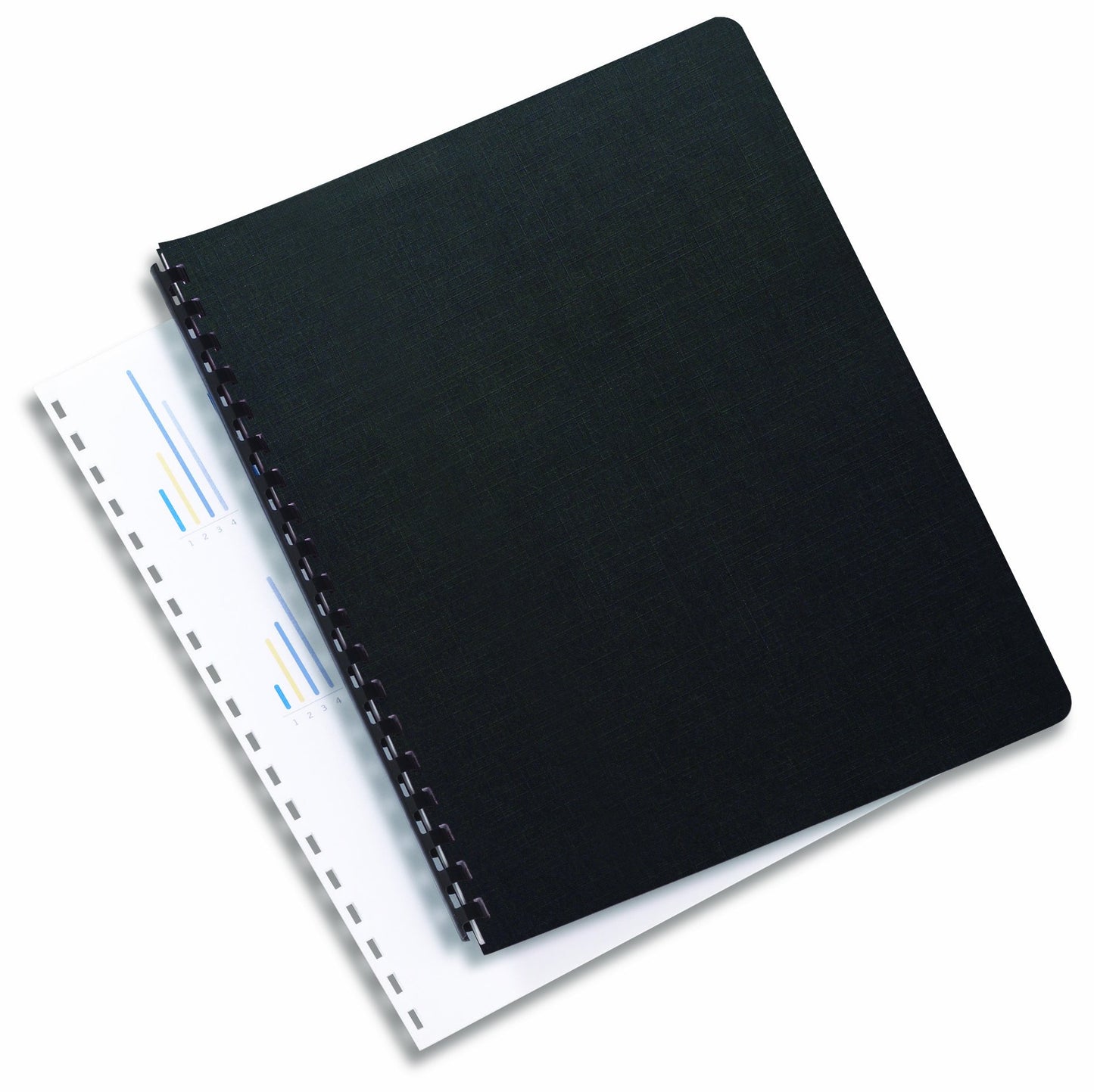 GBC Linen Weave Standard Presentation Covers, No Window, Round Corners, 8-3/4 x 11-1/4-Inch, Black, 200 Per Pack (6447408200)