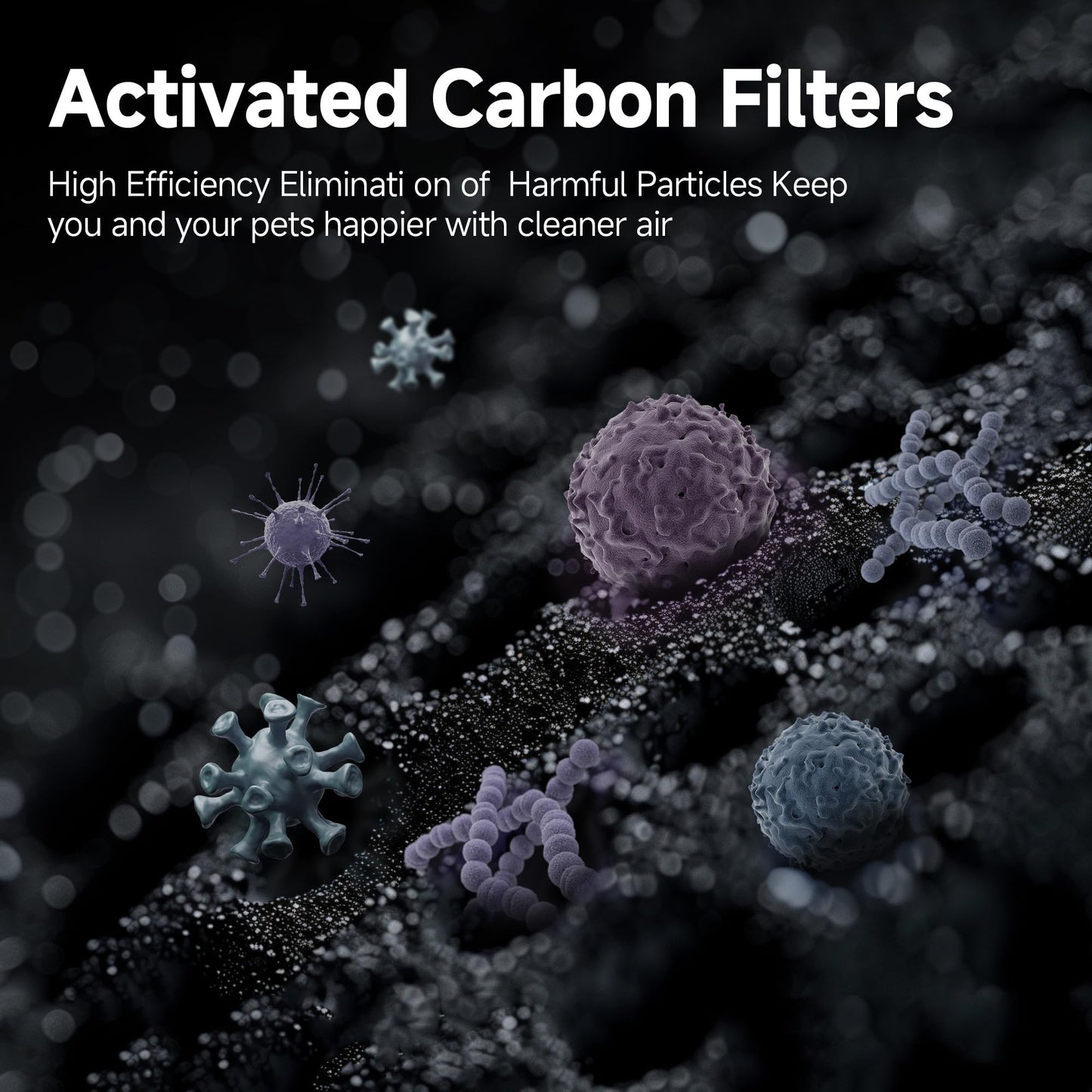 4 True HEPA Replacement Filter H + 8 Carbon Pre Filter B Compatible with Honeywell HPA050, HPA060, HPA150, HPA160, HHT055, HHT155 Series Air Purifier, Part# HRF-H1 HRF-H2 HRF-B1