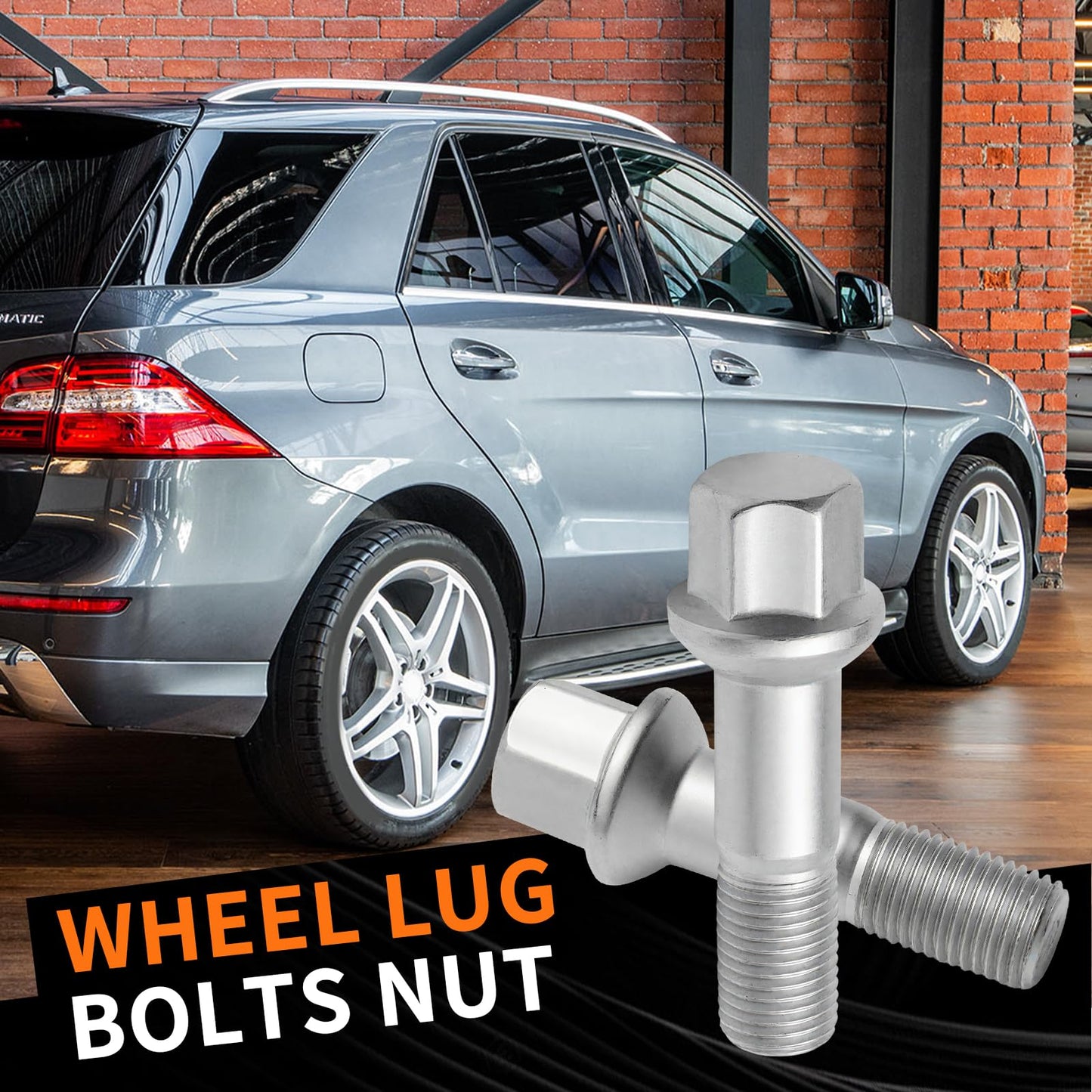 MDEOOSKY 20pcs M14x1.5 Wheel Lug Bolts Nut Stainless Steel, Replacement for Mercedes Benz ML350 S500 GLK350 S550 CL500 GL450, 0009905307, Replacement for Mercedes Benz W220 W204 W164 W251