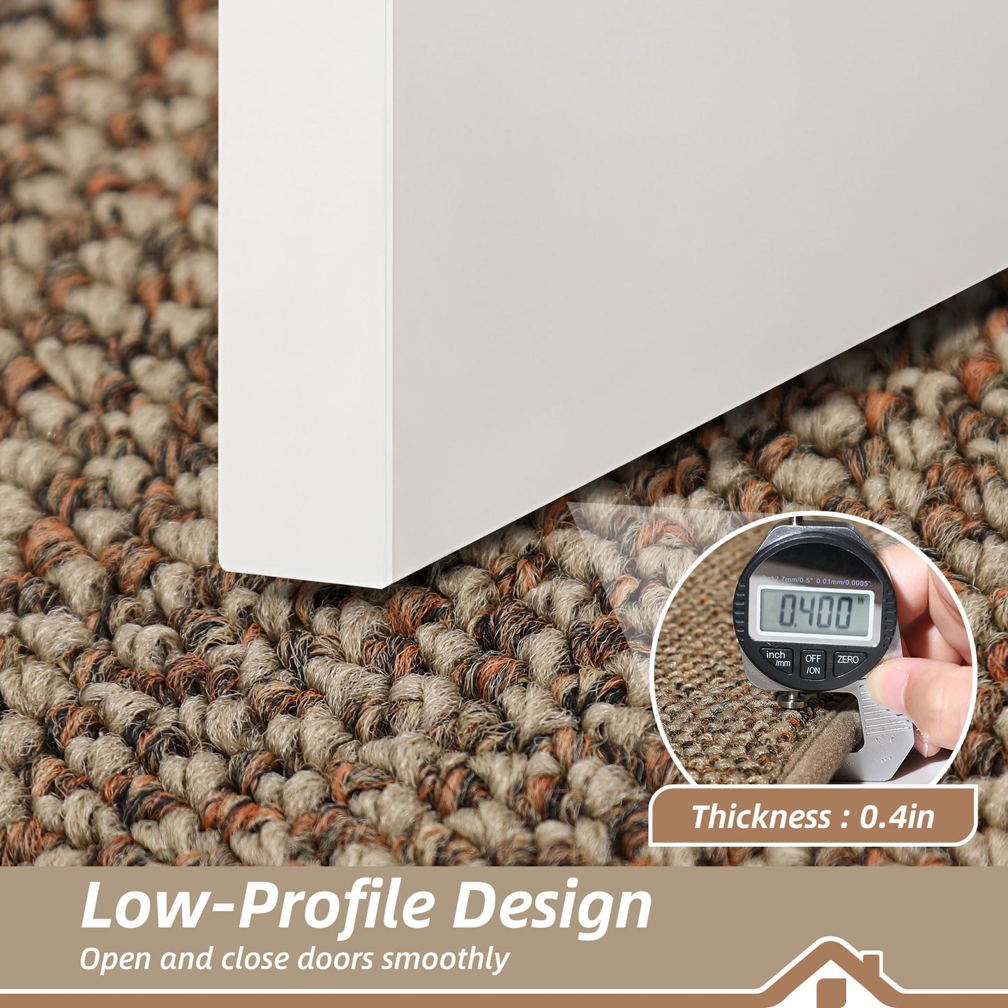 BEQHAUSE Dirt Trapper Door Mat 32" x 48", Non-Slip Washable Doormats Entrance Mat, Dirt Resistant and Absorbent Welcome Mat, Low Profile Floor Mats for Front Back Door and Entryway, Taupe