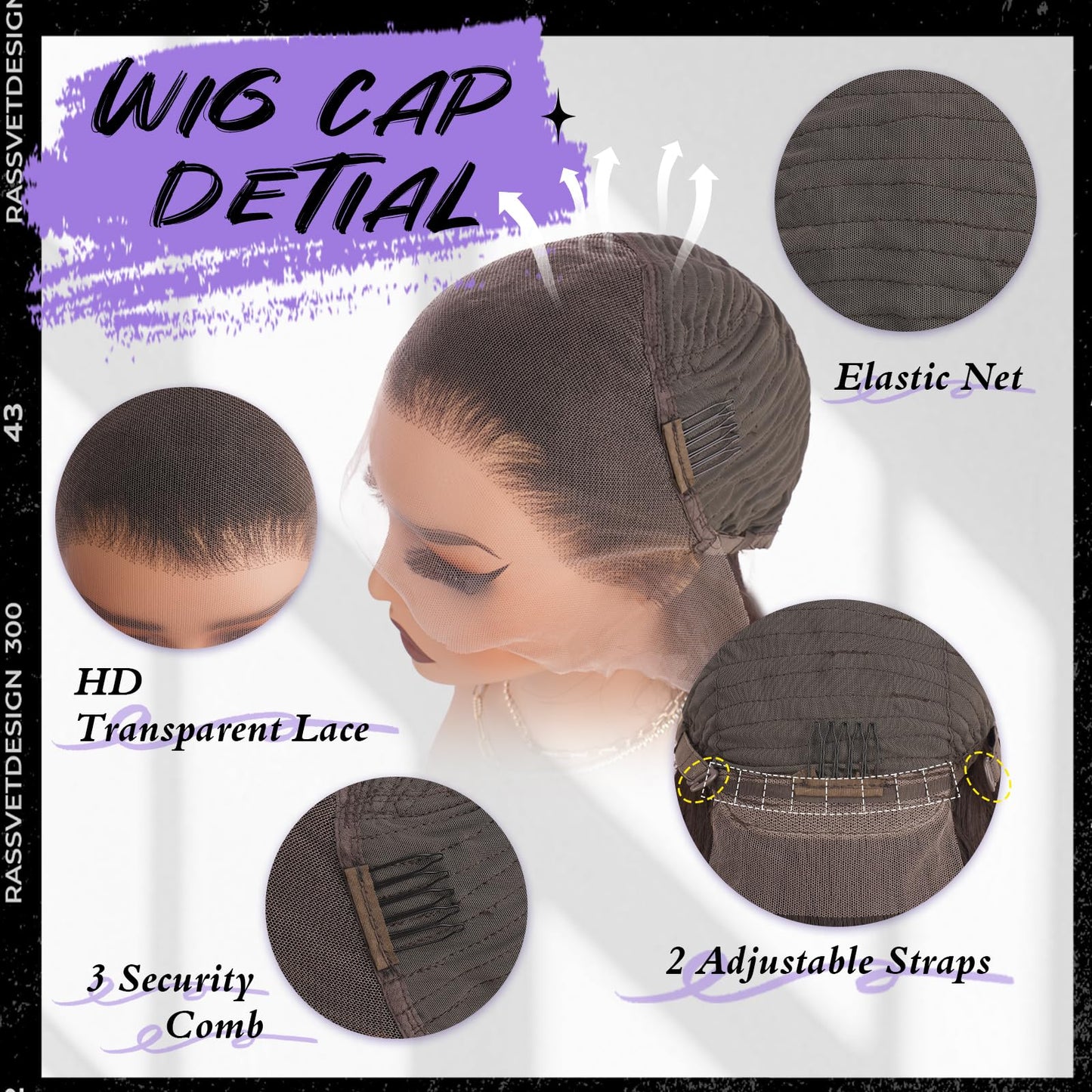 FESHFEN 13x4 Lace Front Wig - 30 inch Long Straight Natural Black Wigs Glueless Hair Wig for Black Women Synthetic Heat Resistant Pre Plucked Wig for Daily Party